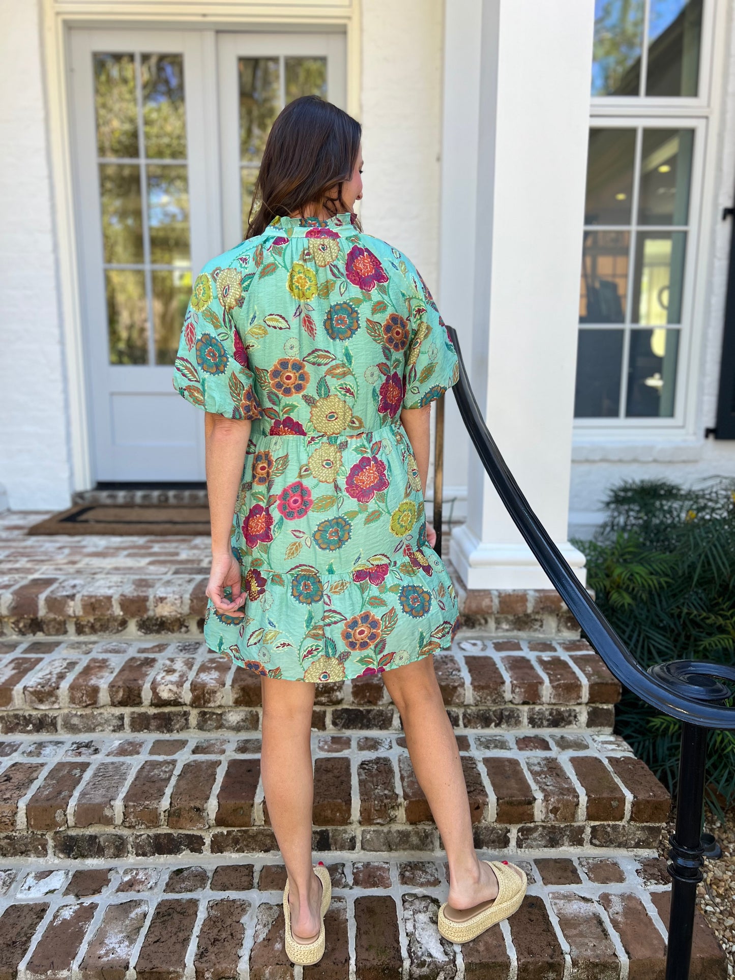 Mint To Be Floral Mini Dress