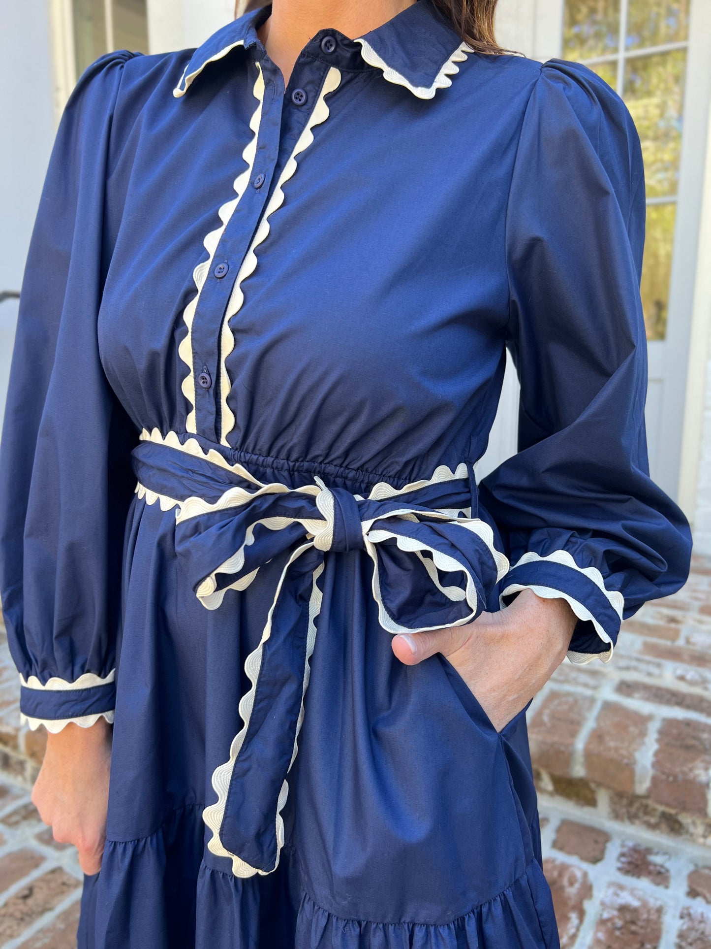 Honey I'm Home Navy Midi Dress