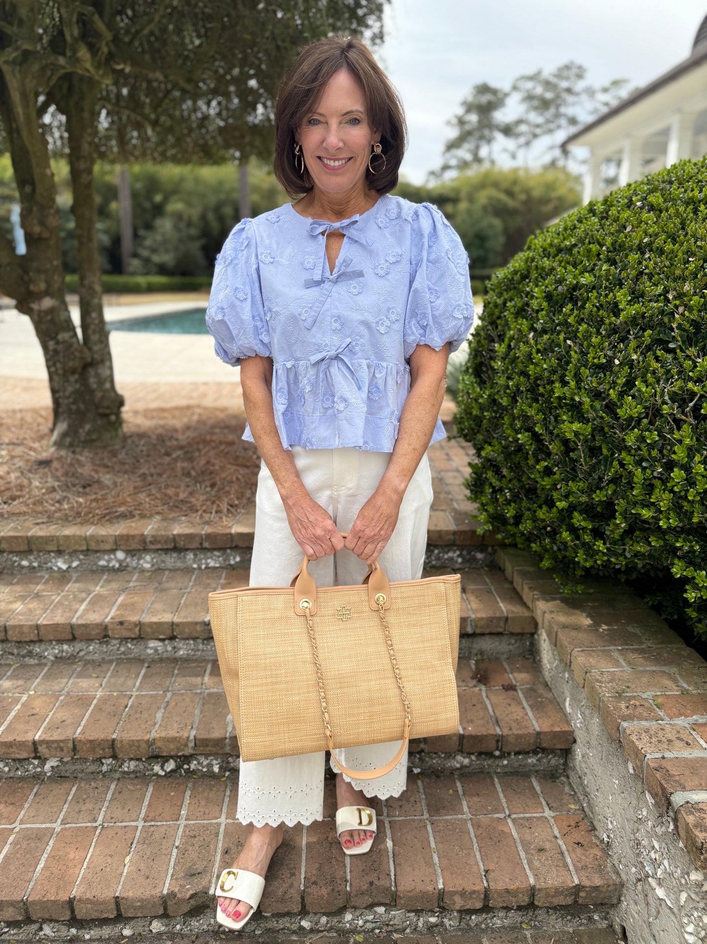 Pretty Periwinkle Blue Short Sleeve Top