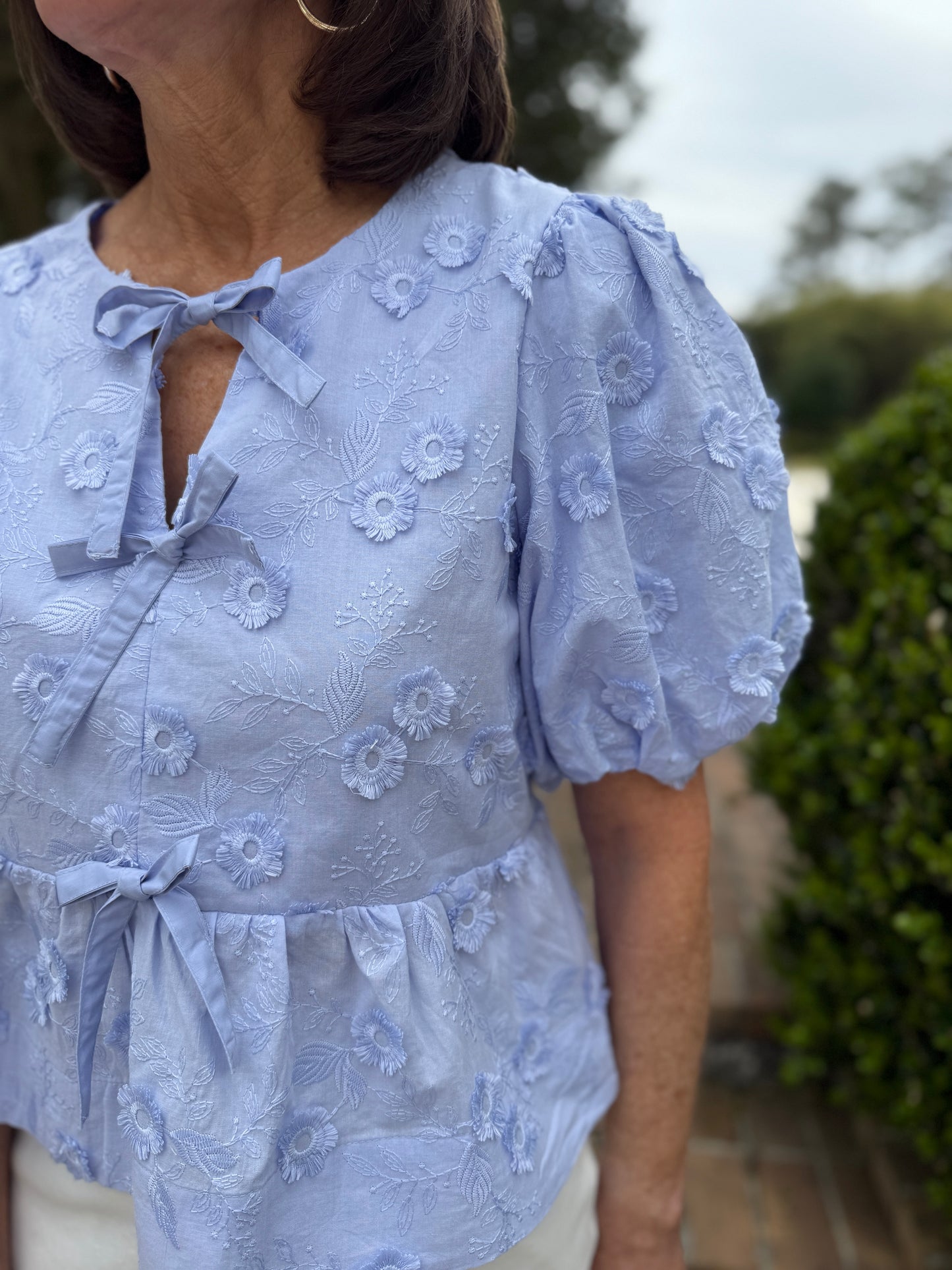 Pretty Periwinkle Blue Short Sleeve Top