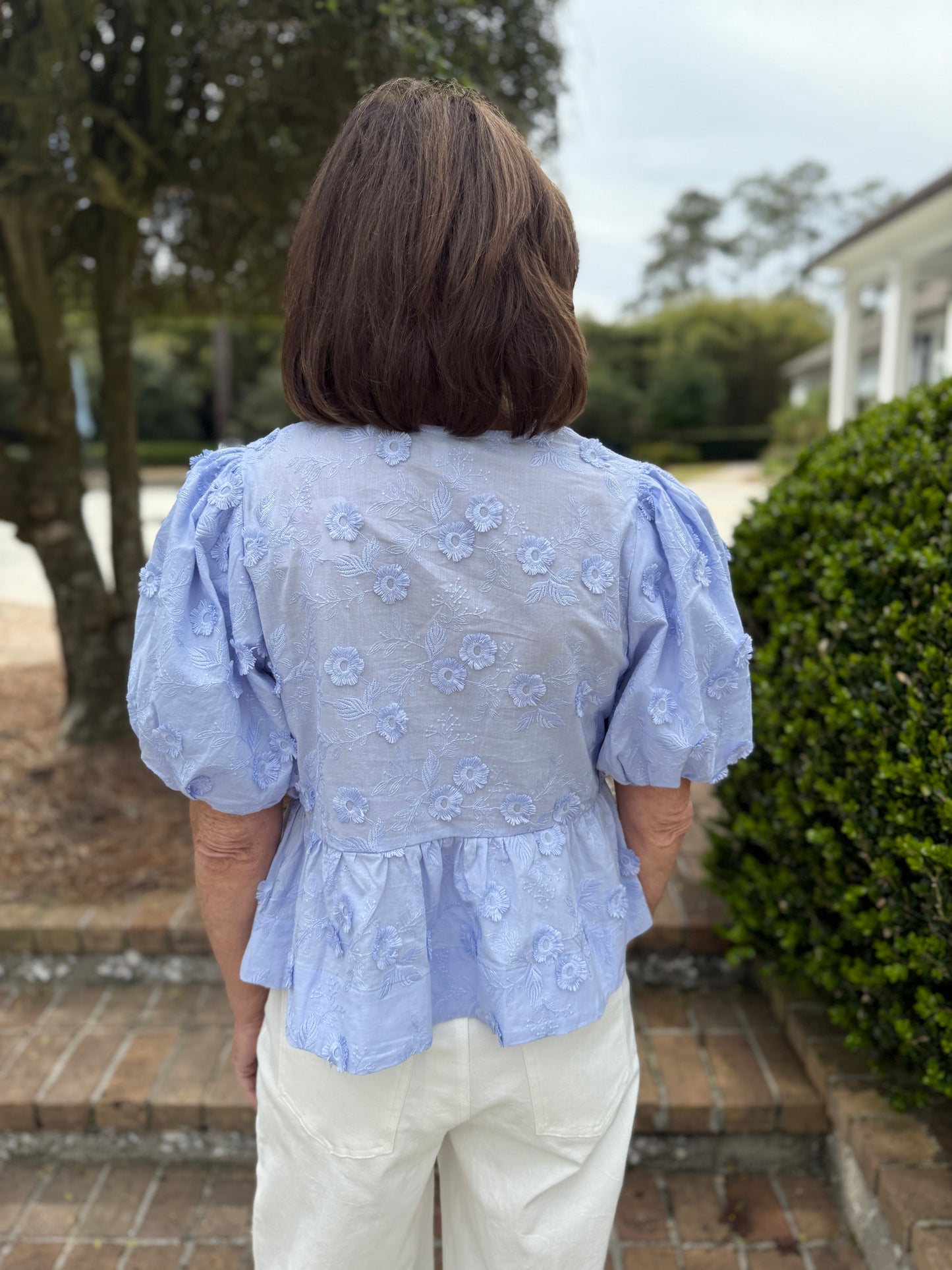 Pretty Periwinkle Blue Short Sleeve Top