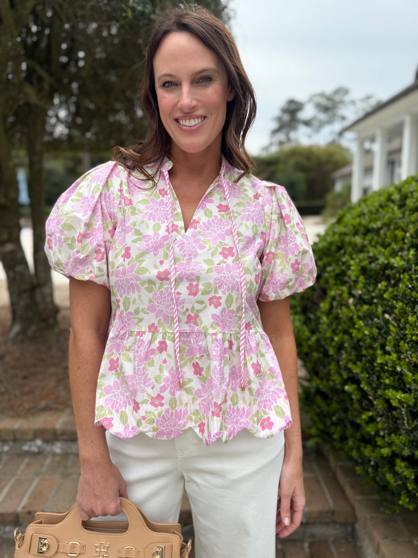 Patricia Pink Floral Blouse