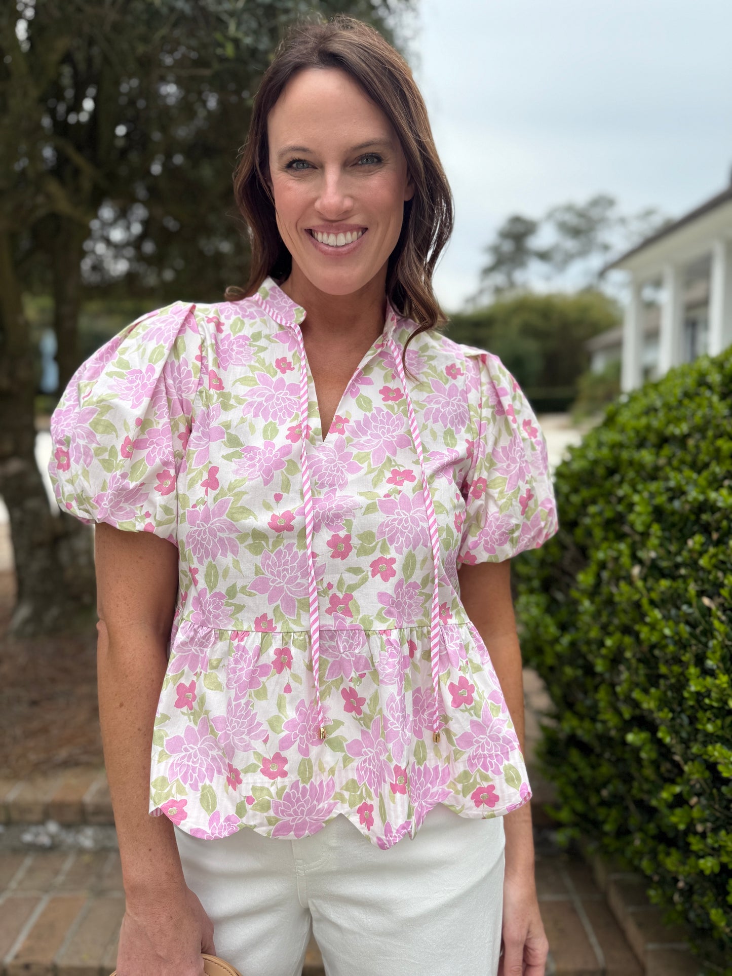 Patricia Pink Floral Blouse