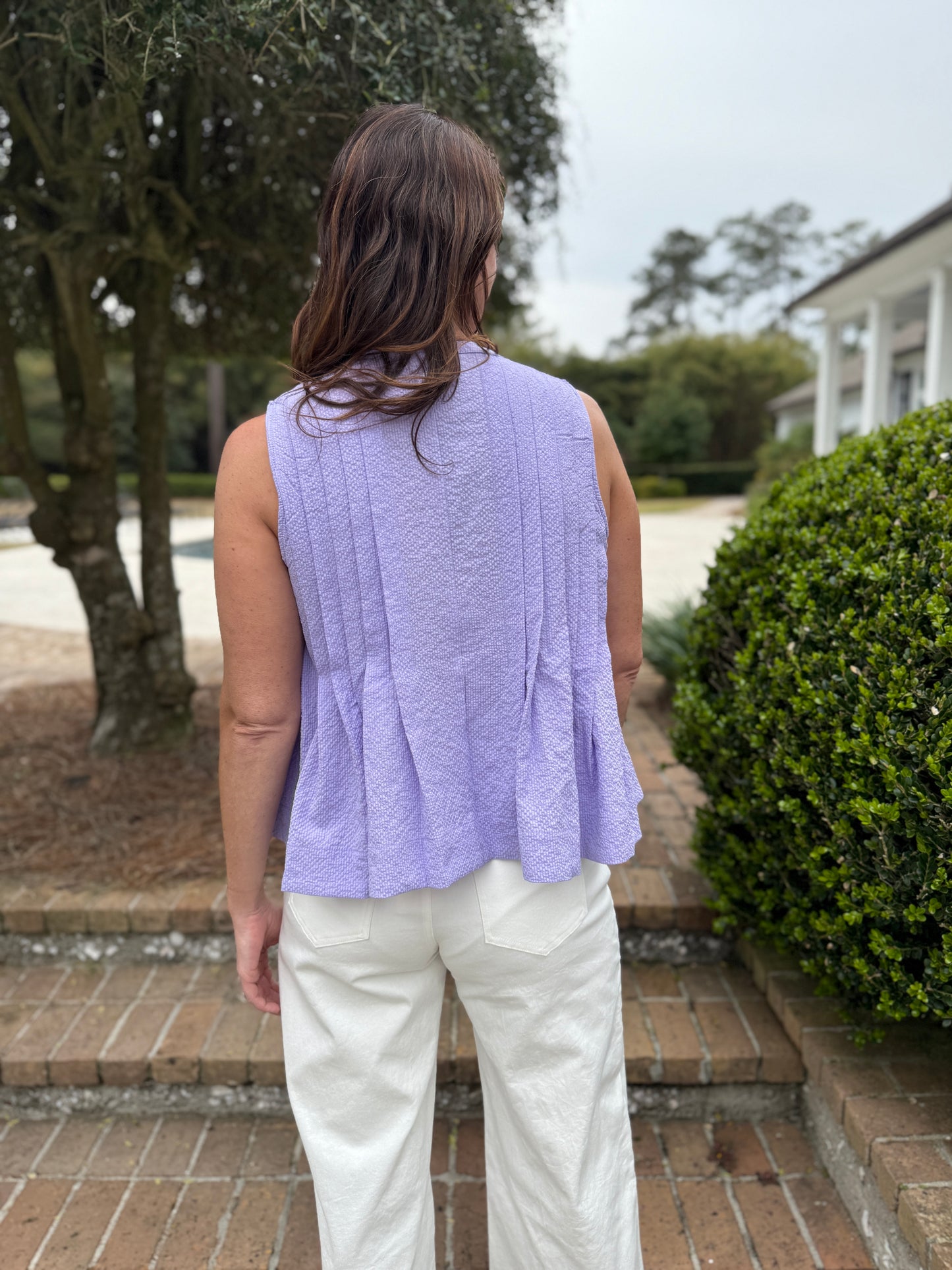 Lavish In Lavender Bow Tank Top