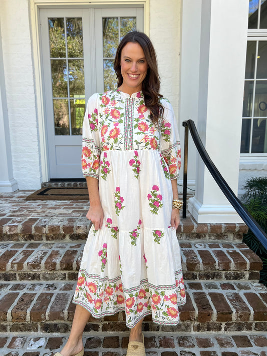 Maggie Floral Print Maxi Dress