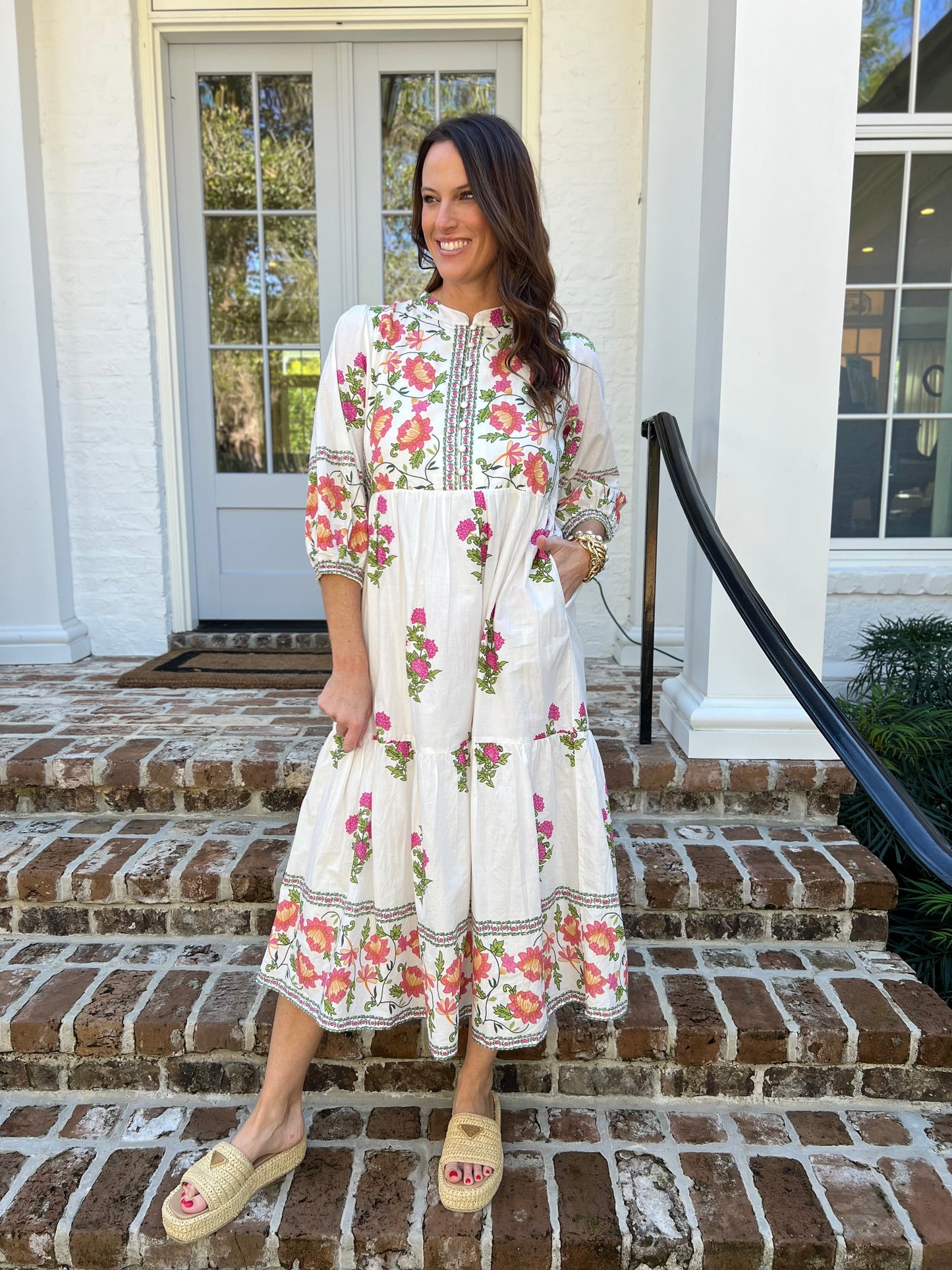 Maggie Floral Print Maxi Dress