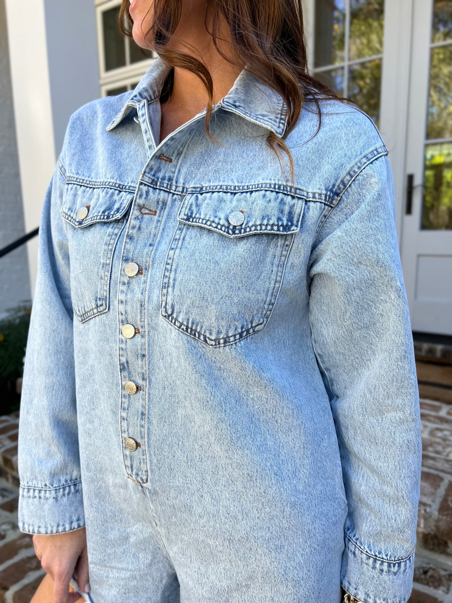 Glory Days Oversize Denim Romper