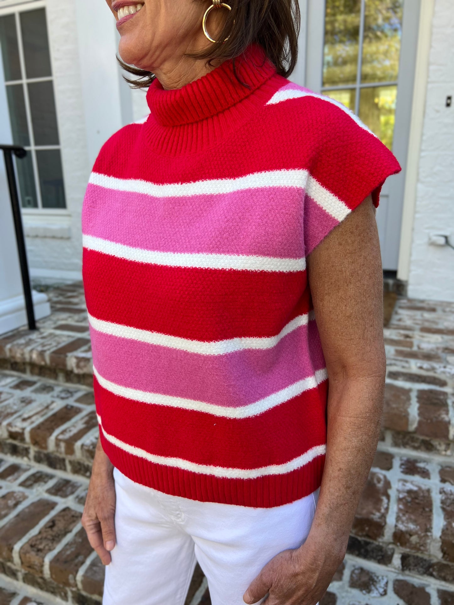 Kiss Goodbye Red Stripe Knit Top