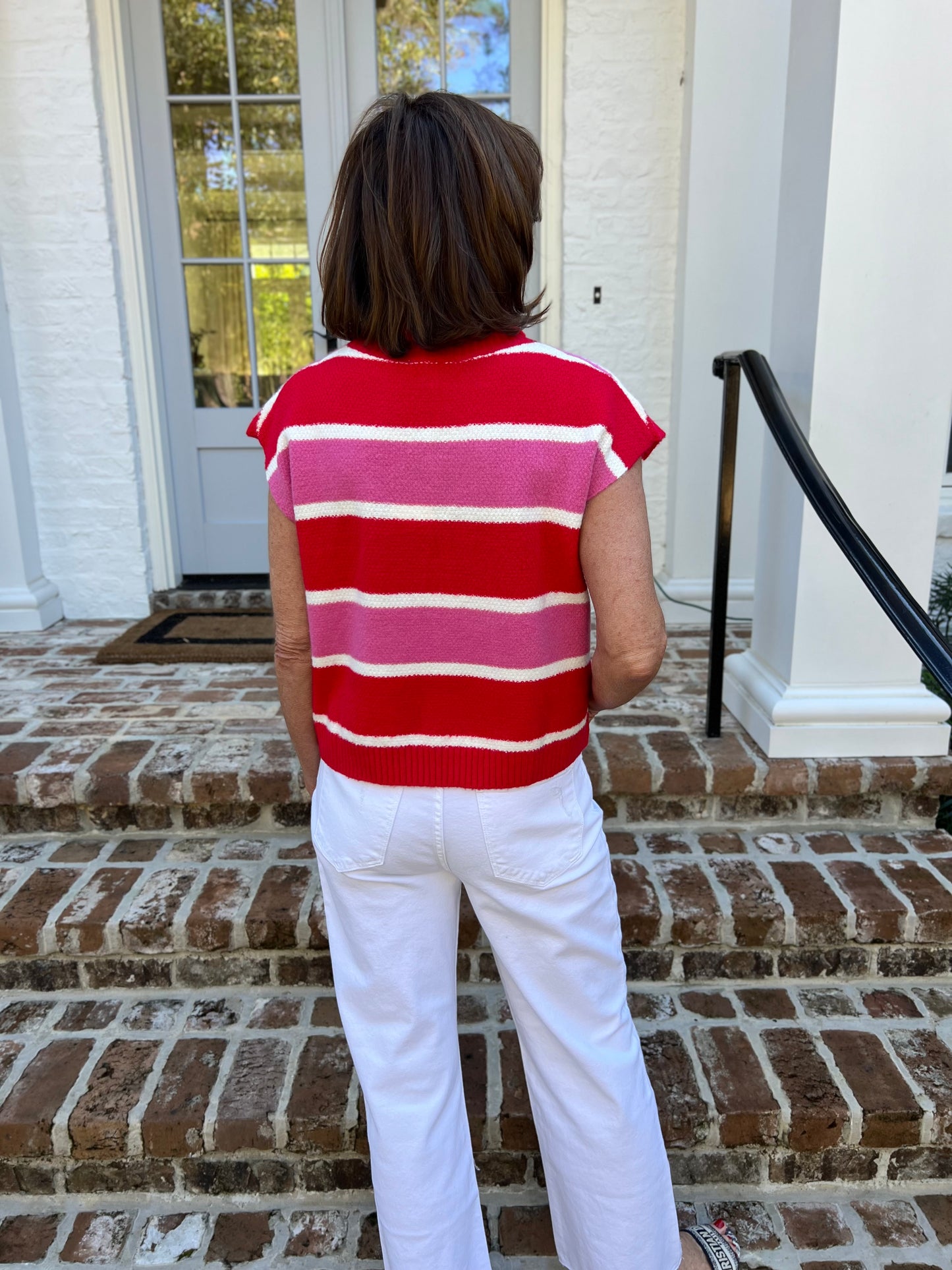 Kiss Goodbye Red Stripe Knit Top