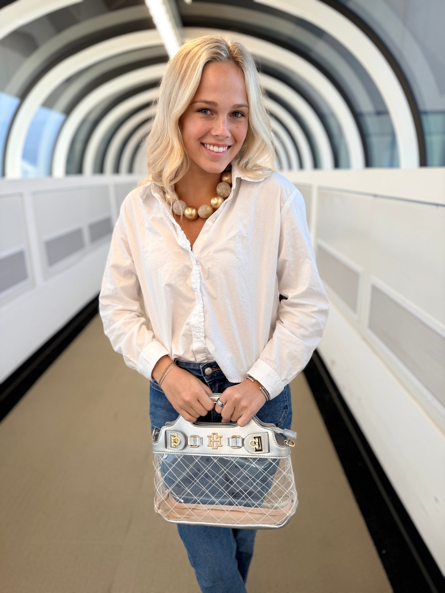 Ivy Clear Bag Silver