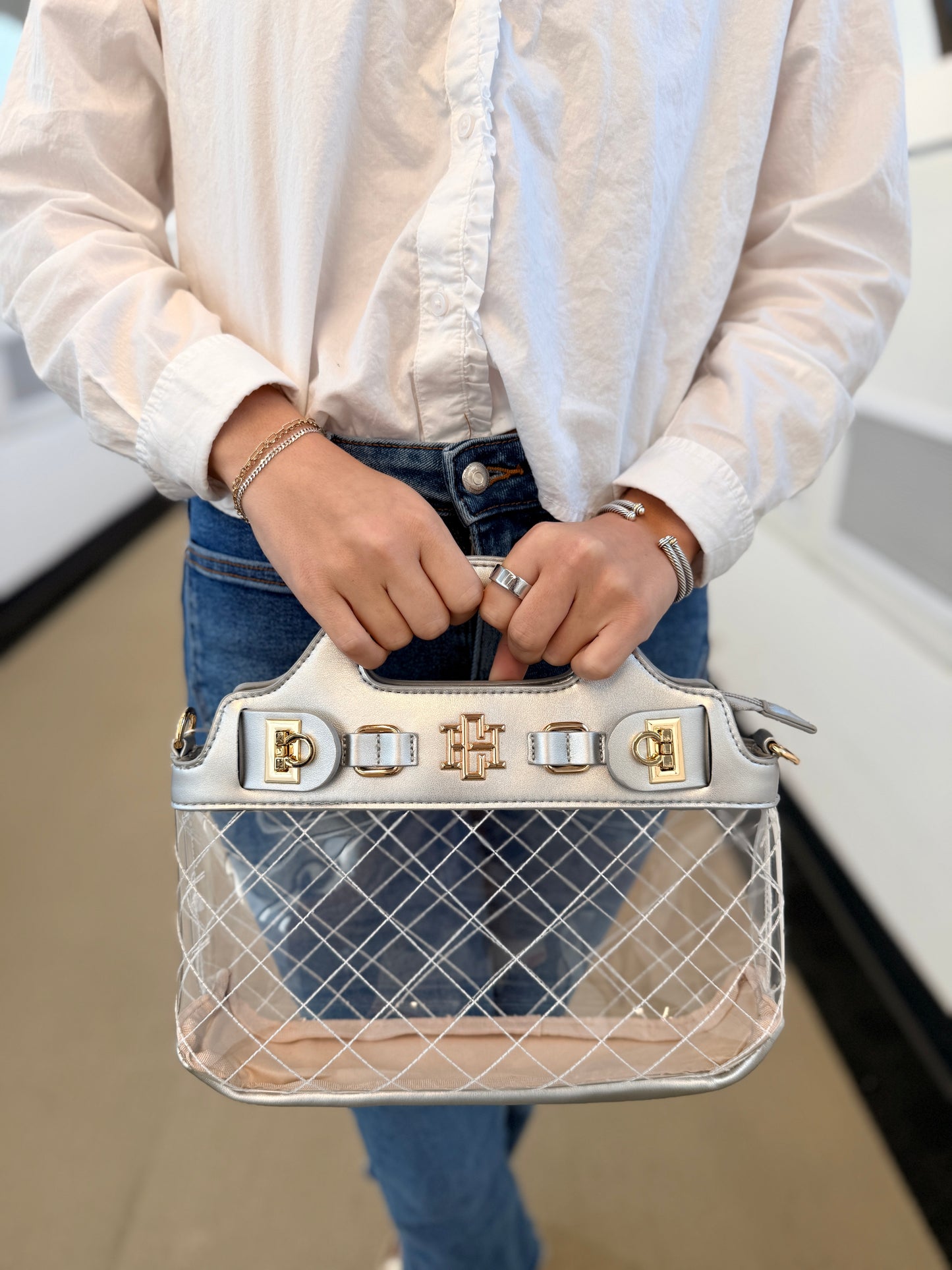 Ivy Clear Bag Silver