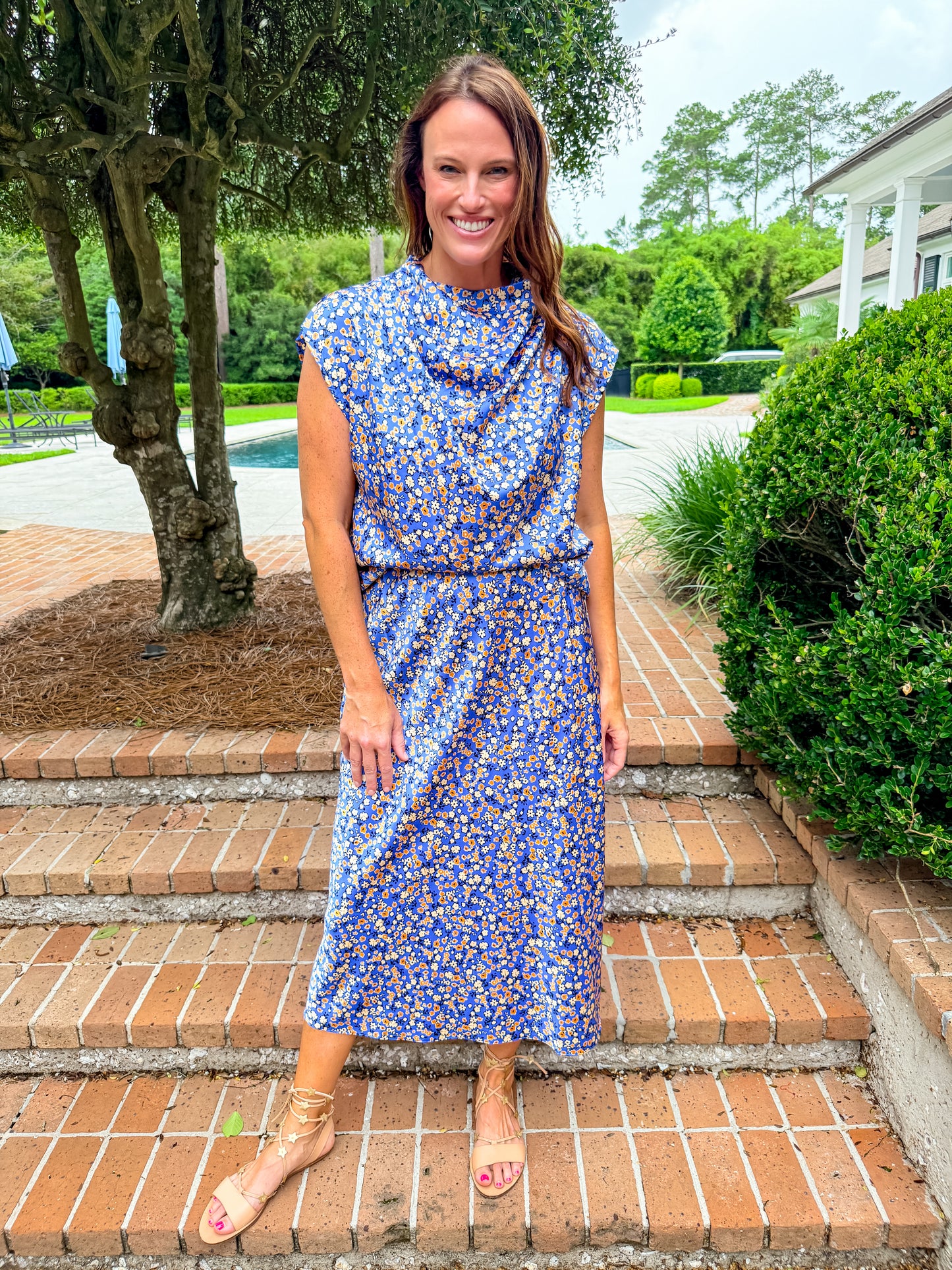 Cody Floral Satin Skirt