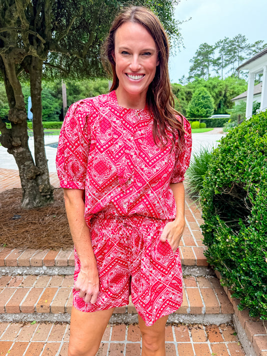 Arley Bandana Print Shorts
