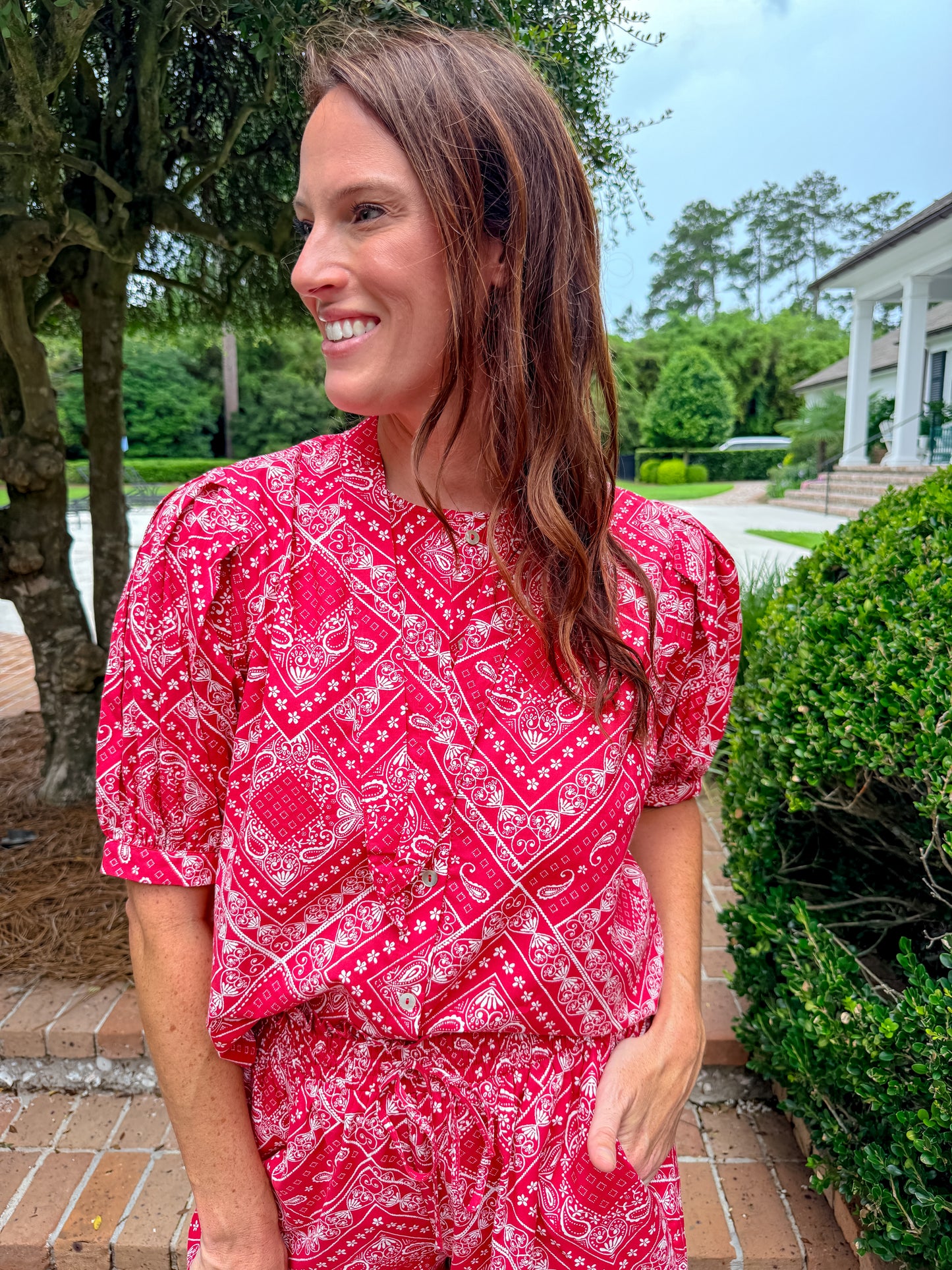 Arley Bandana Print Top