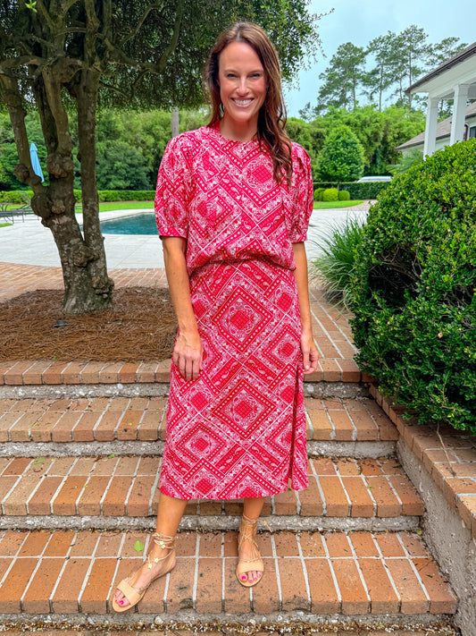 Arley Bandana Print Skirt