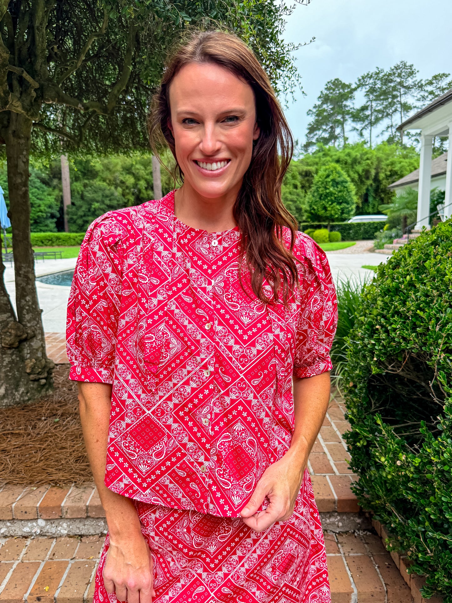 Arley Bandana Print Top