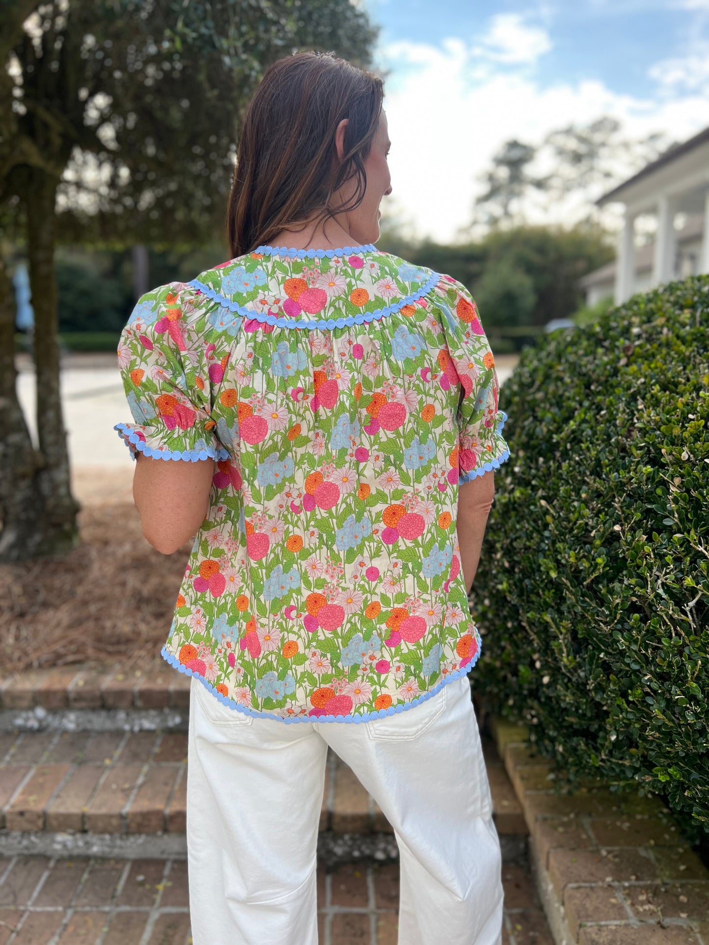 Sweetest Thing Marigold Floral Print Top