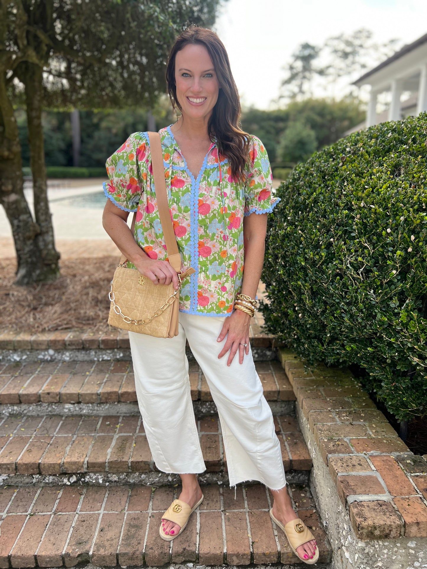 Sweetest Thing Marigold Floral Print Top