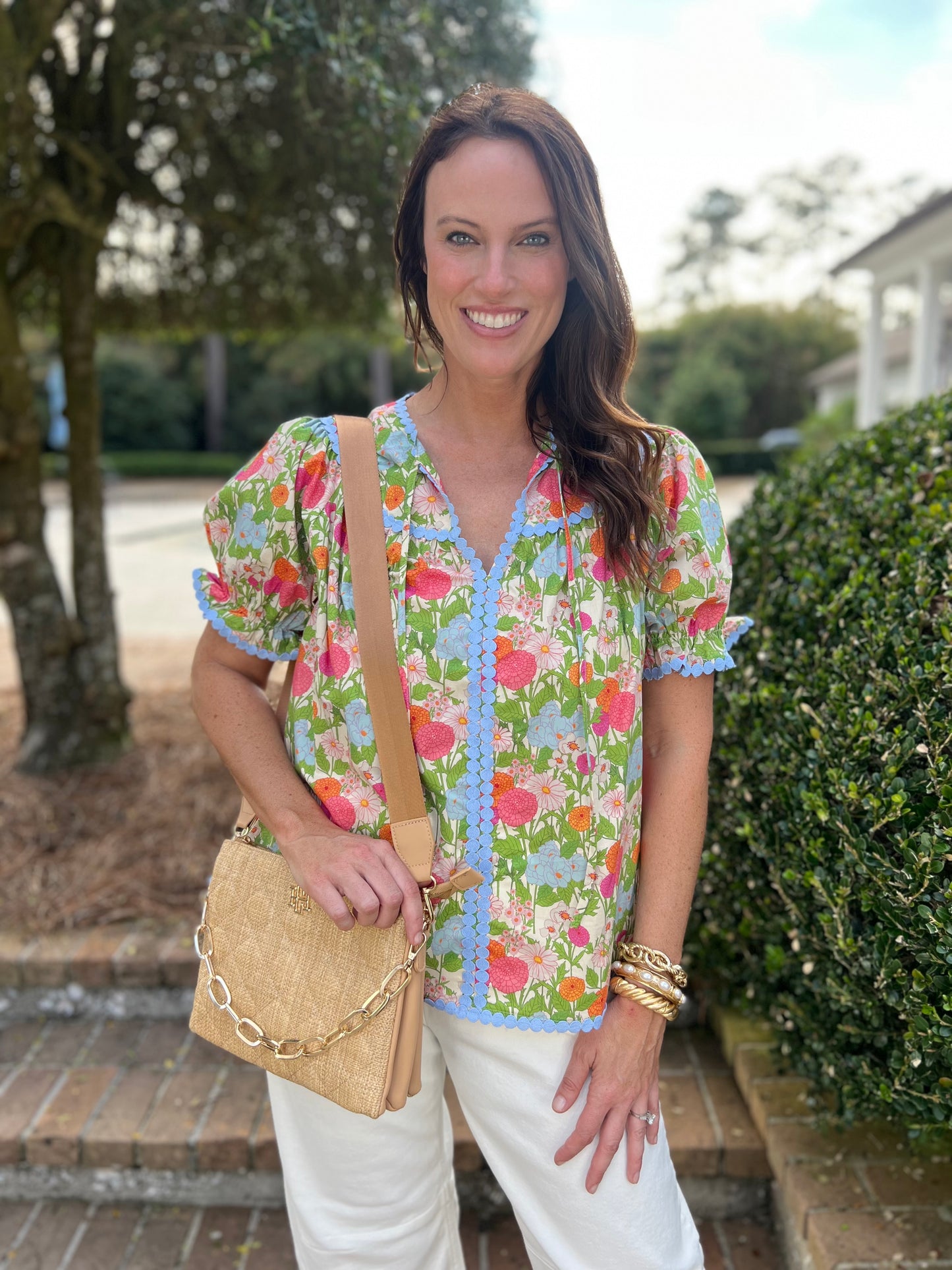 Sweetest Thing Marigold Floral Print Top