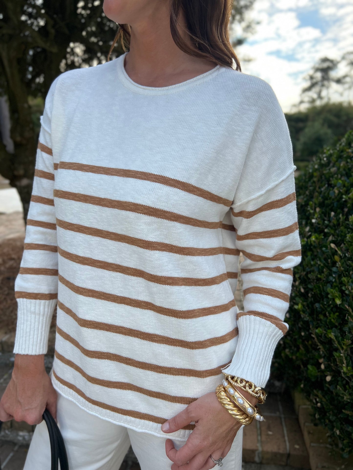 Sammy Caramel & Off White Sweater