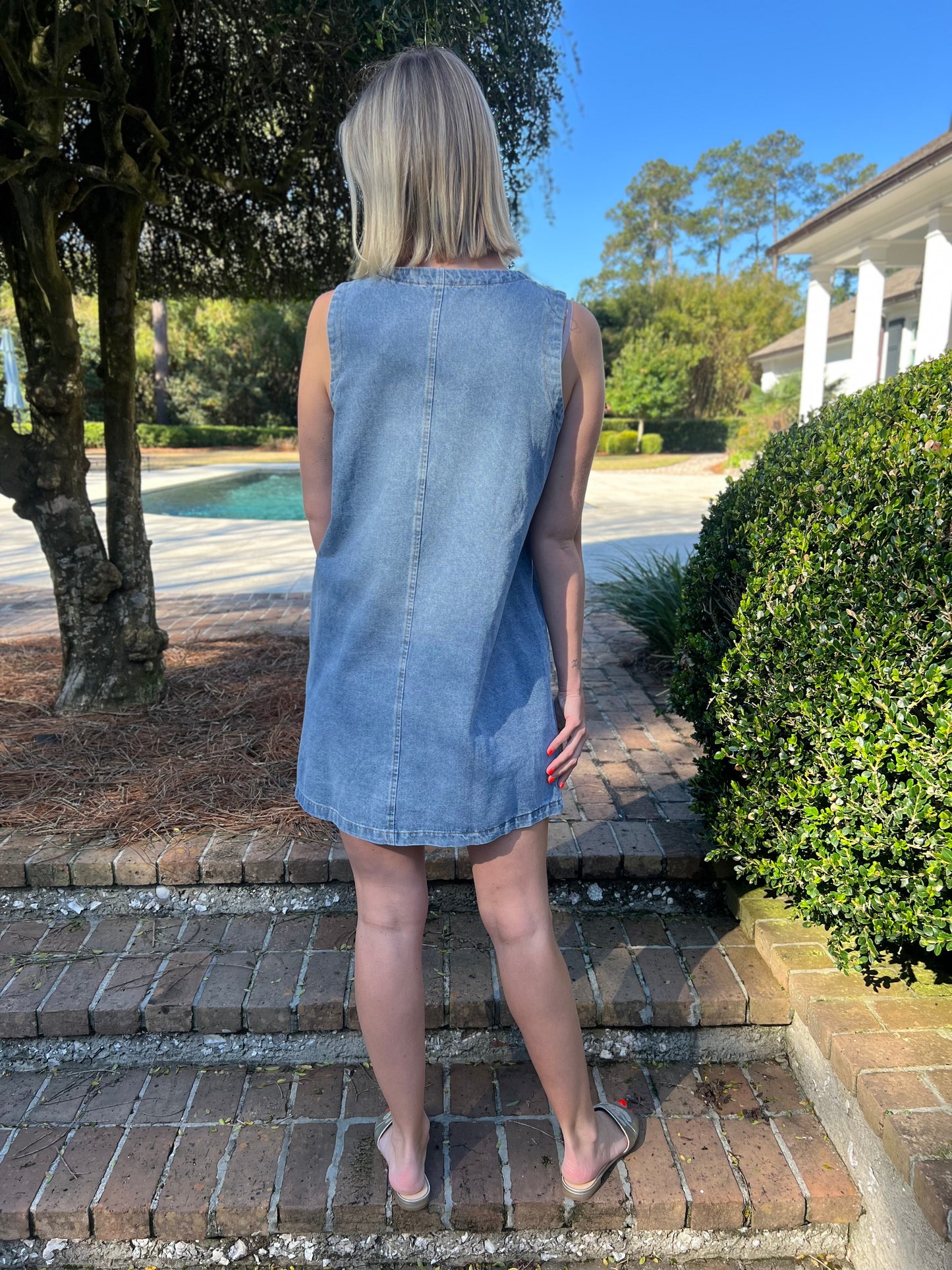 The Alex Denim Sleeveless Dress