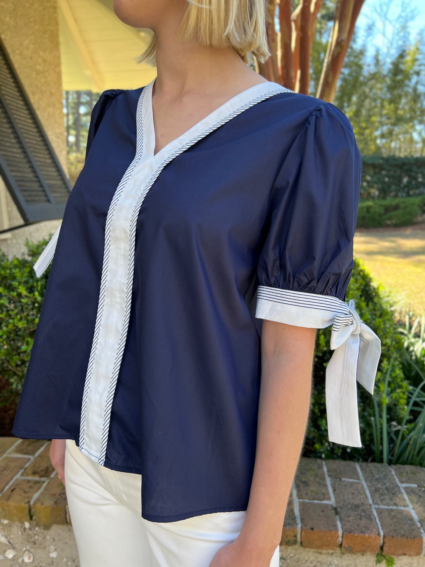 Drifted Apart Navy Top