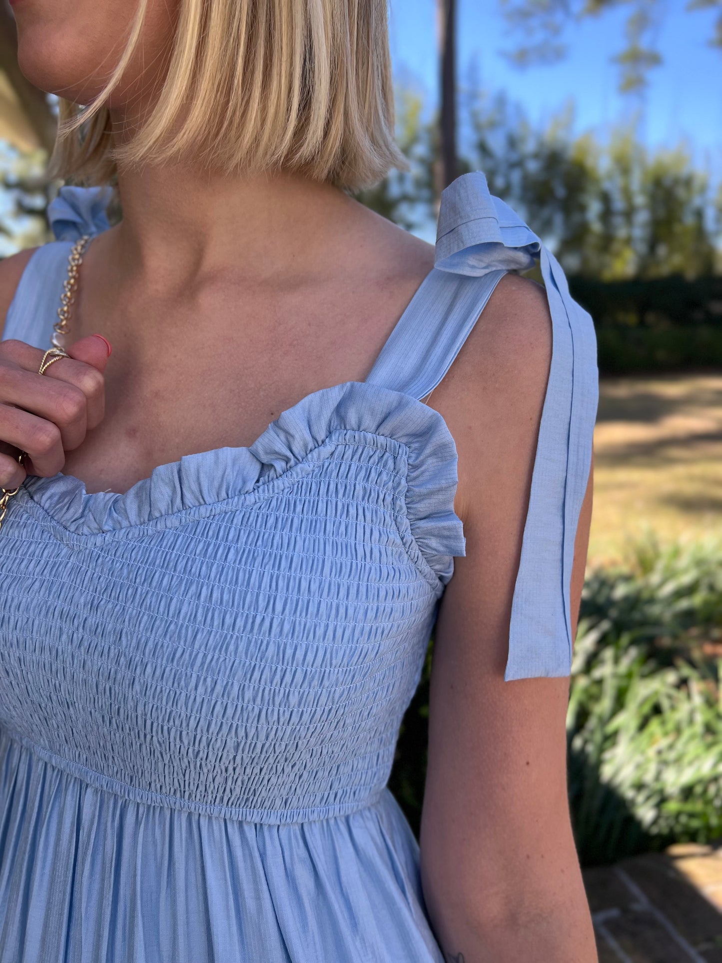 Pretty in Blue Maxi Dress