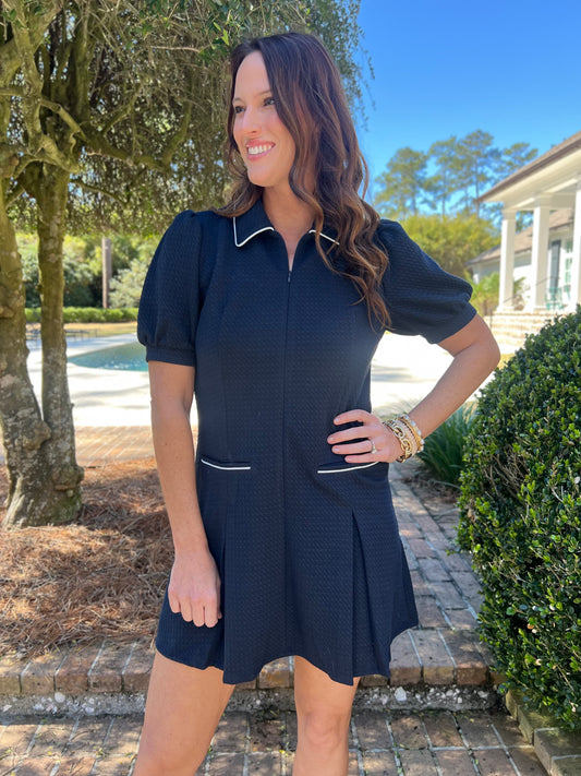 Sabrina Navy Mini Dress