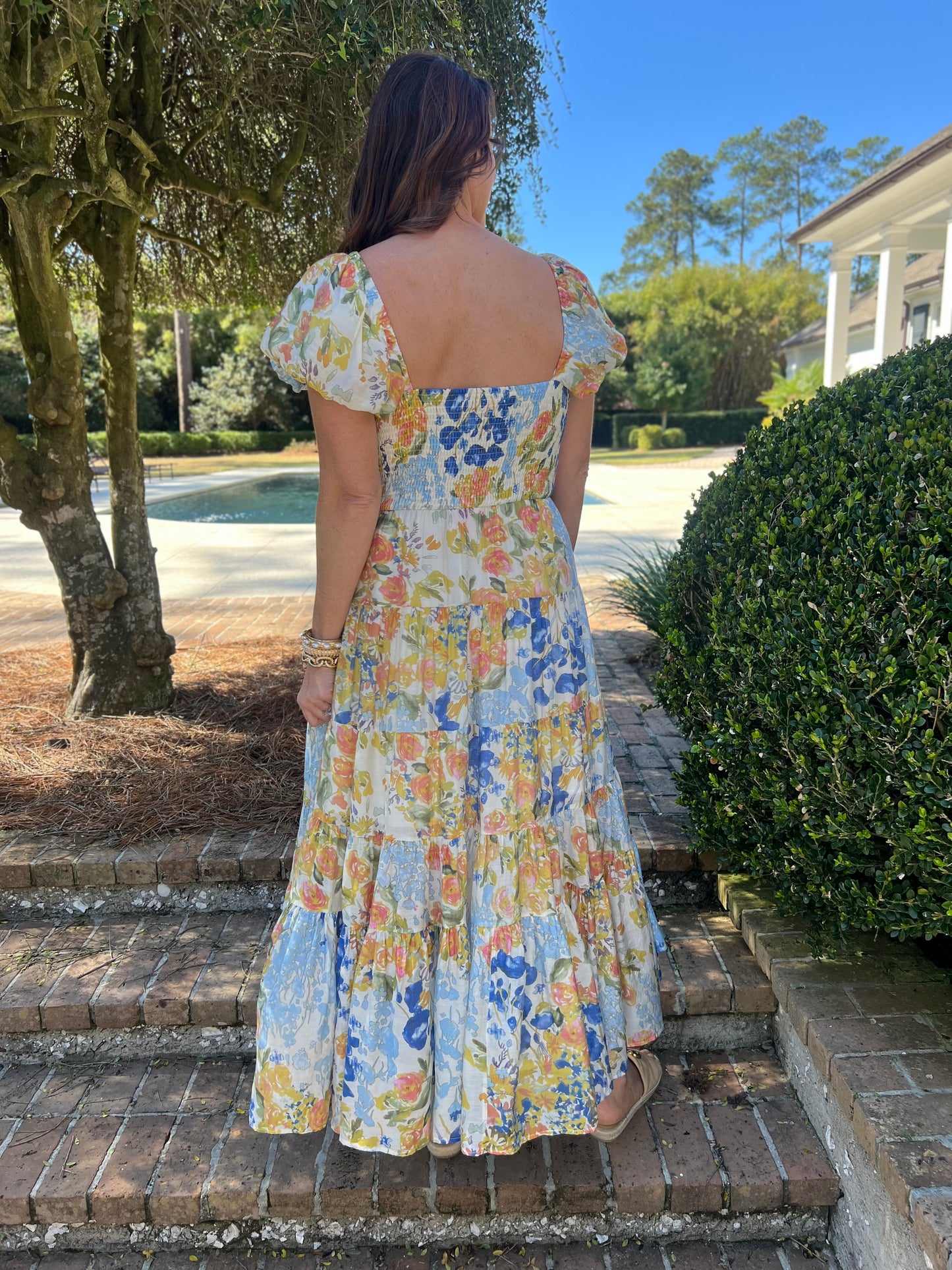 Saturday Brunch Floral Print Maxi Dress