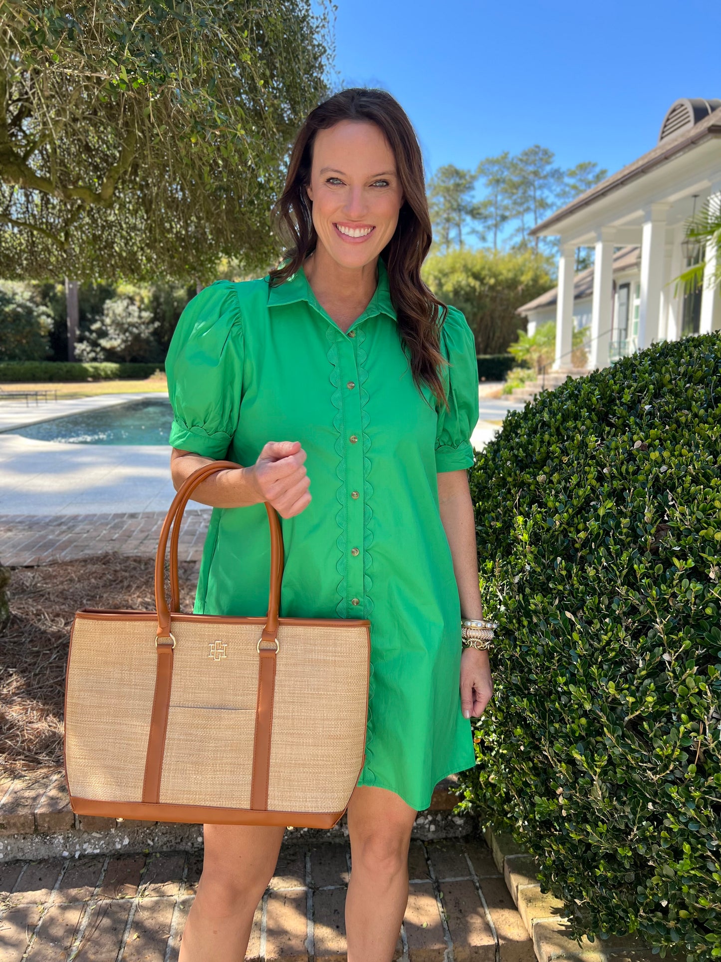 Missed Chance Kelly Green Shirt Dress