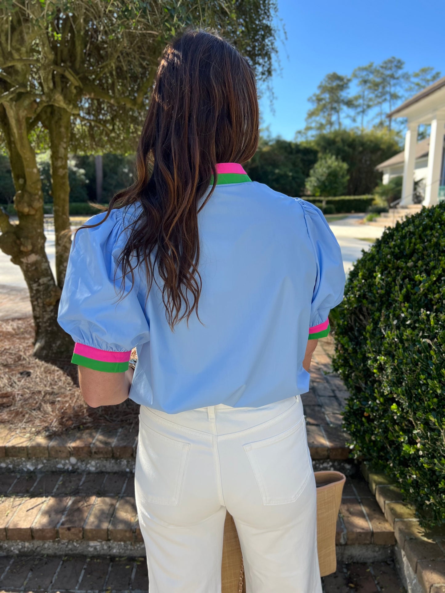 Daytime Stroll Blue Blouse