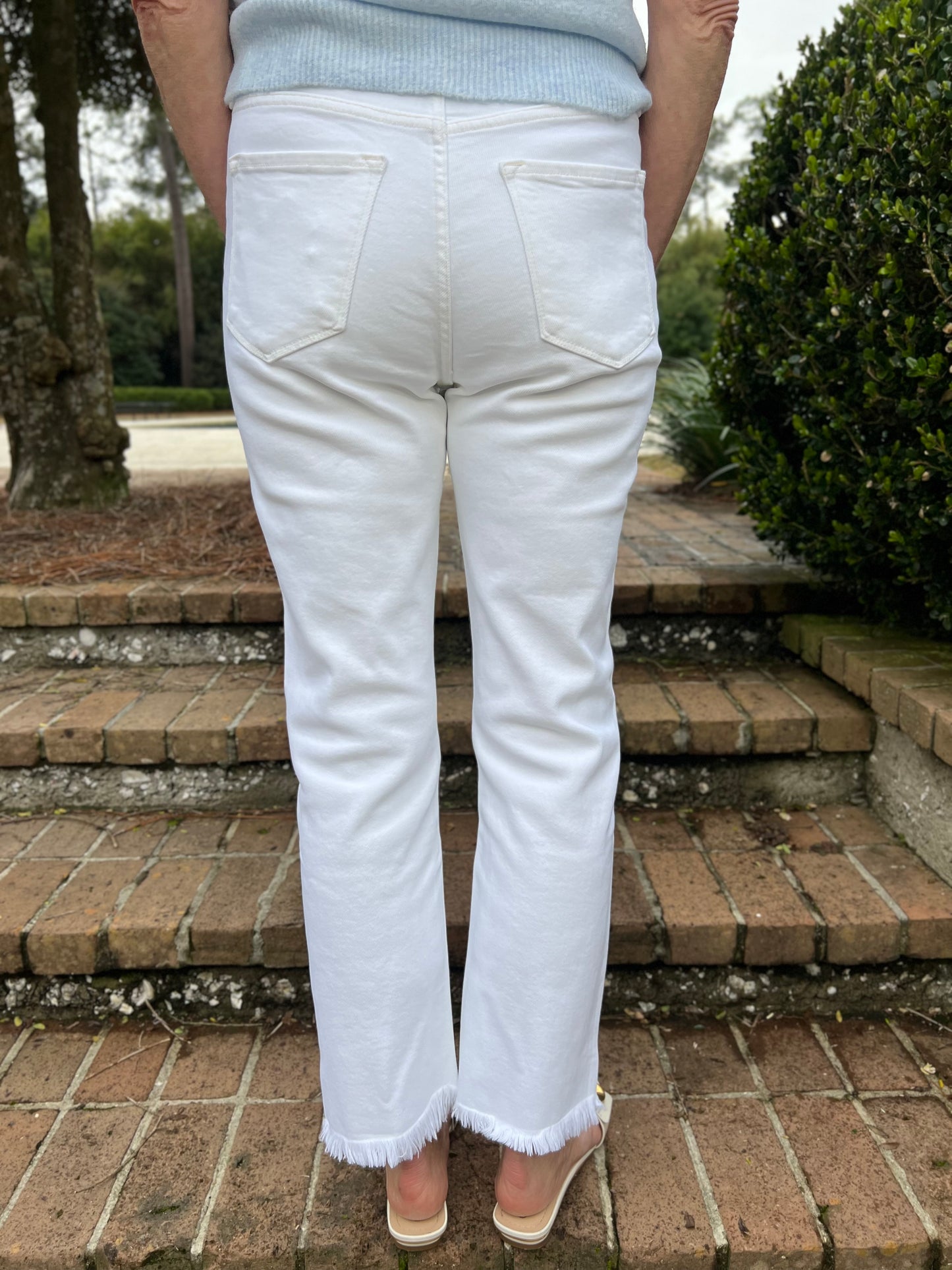 KanCan Lovely Days - White High Rise Slim Straight Jeans