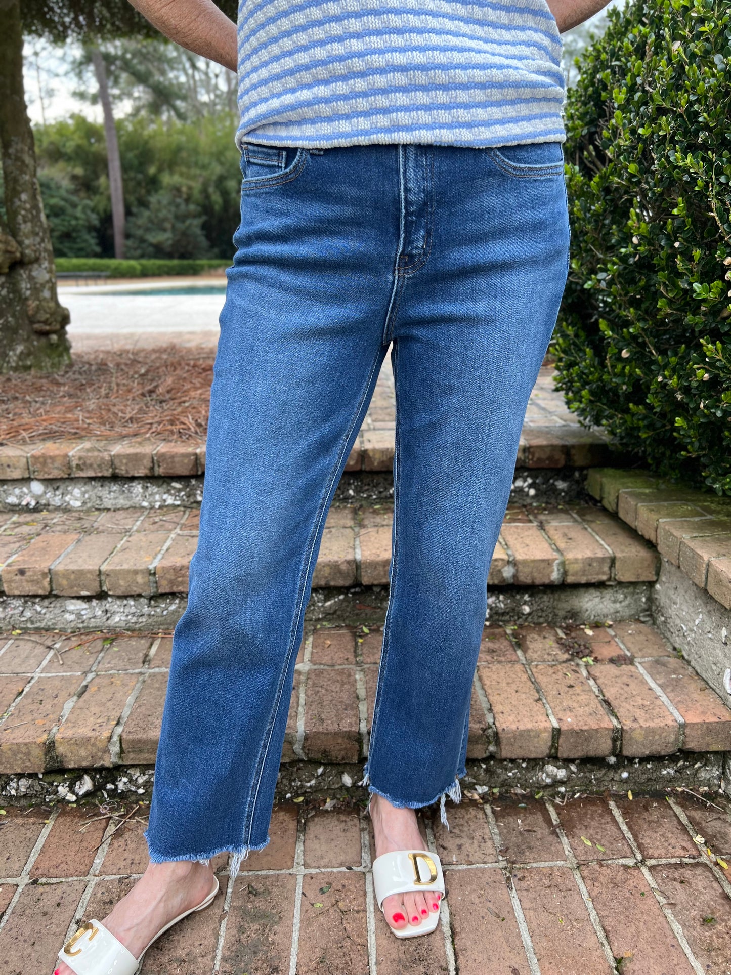 Love So True High Rise Crop Straight Jeans by Vervet