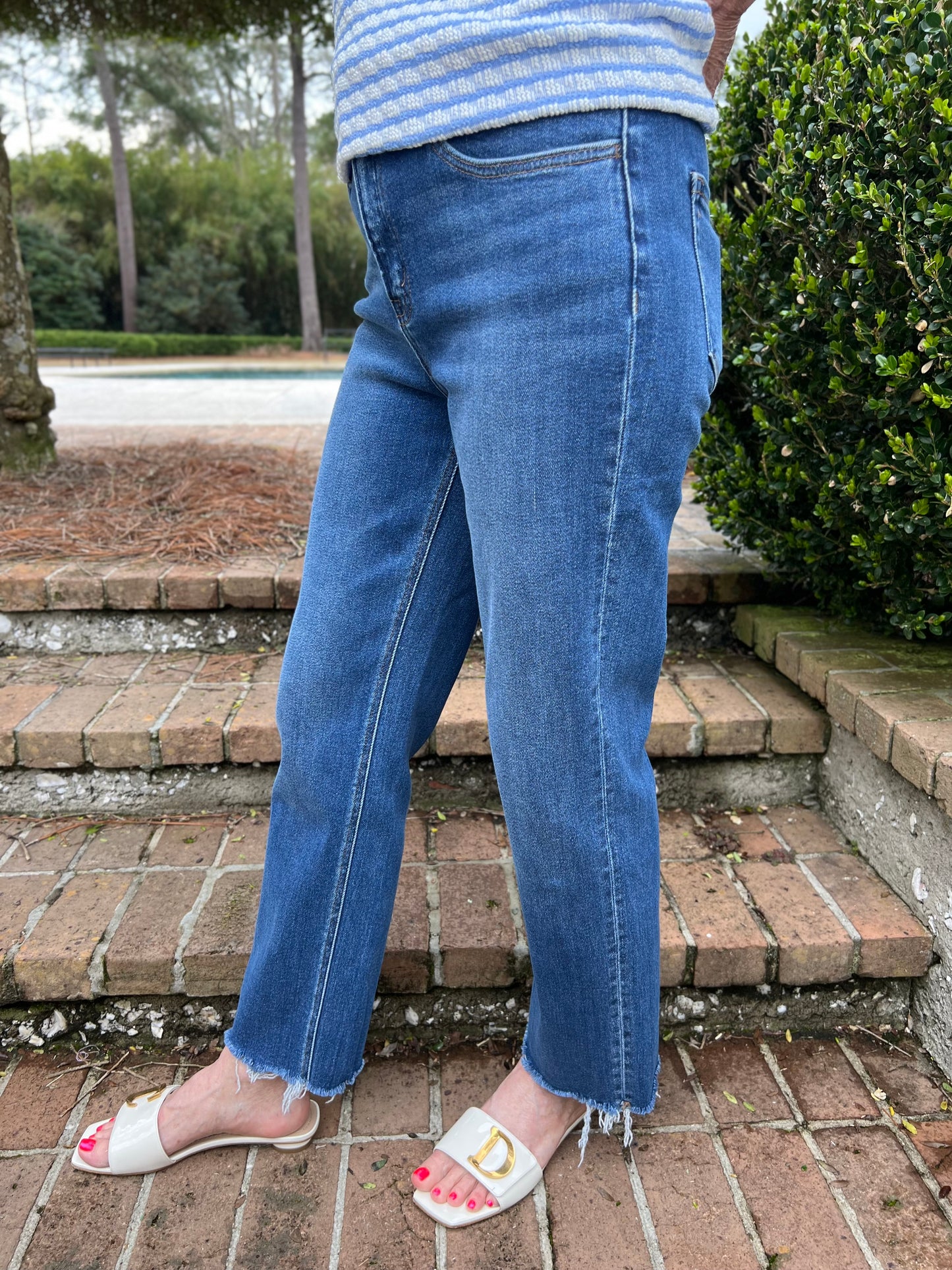 Love So True High Rise Crop Straight Jeans by Vervet