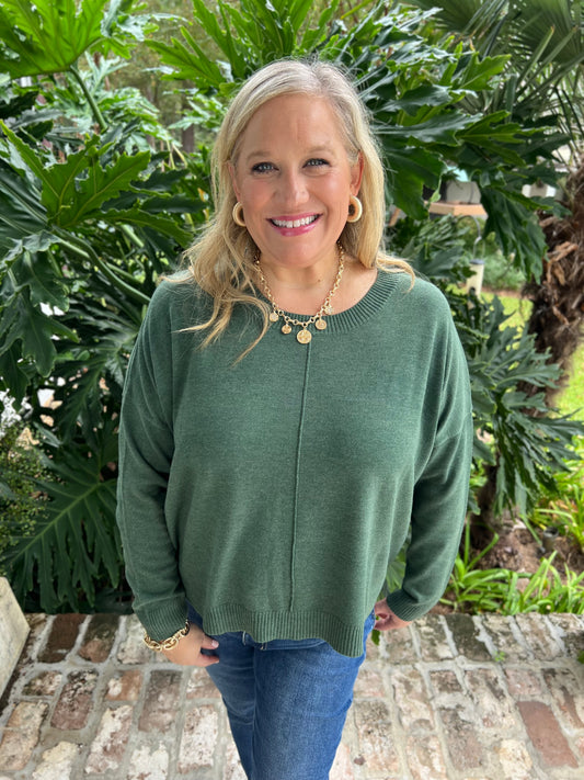 Cozy Days Classic Dark Green Sweater