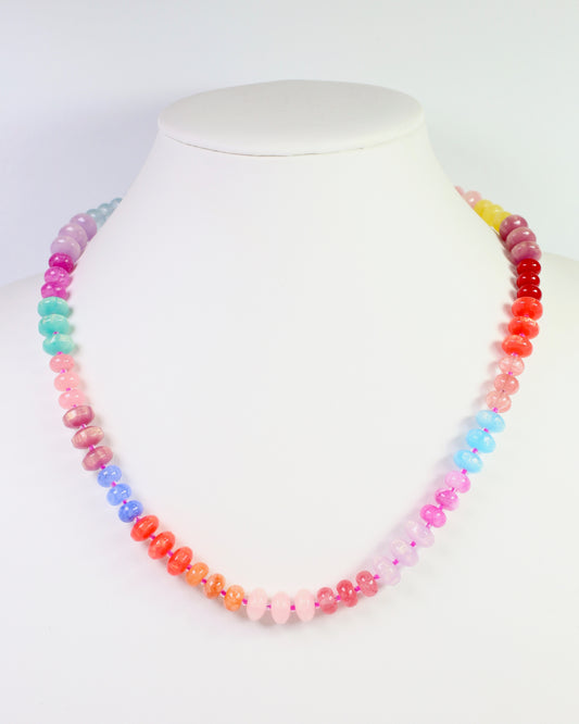 Geneva Stone Beaded Necklace Multi