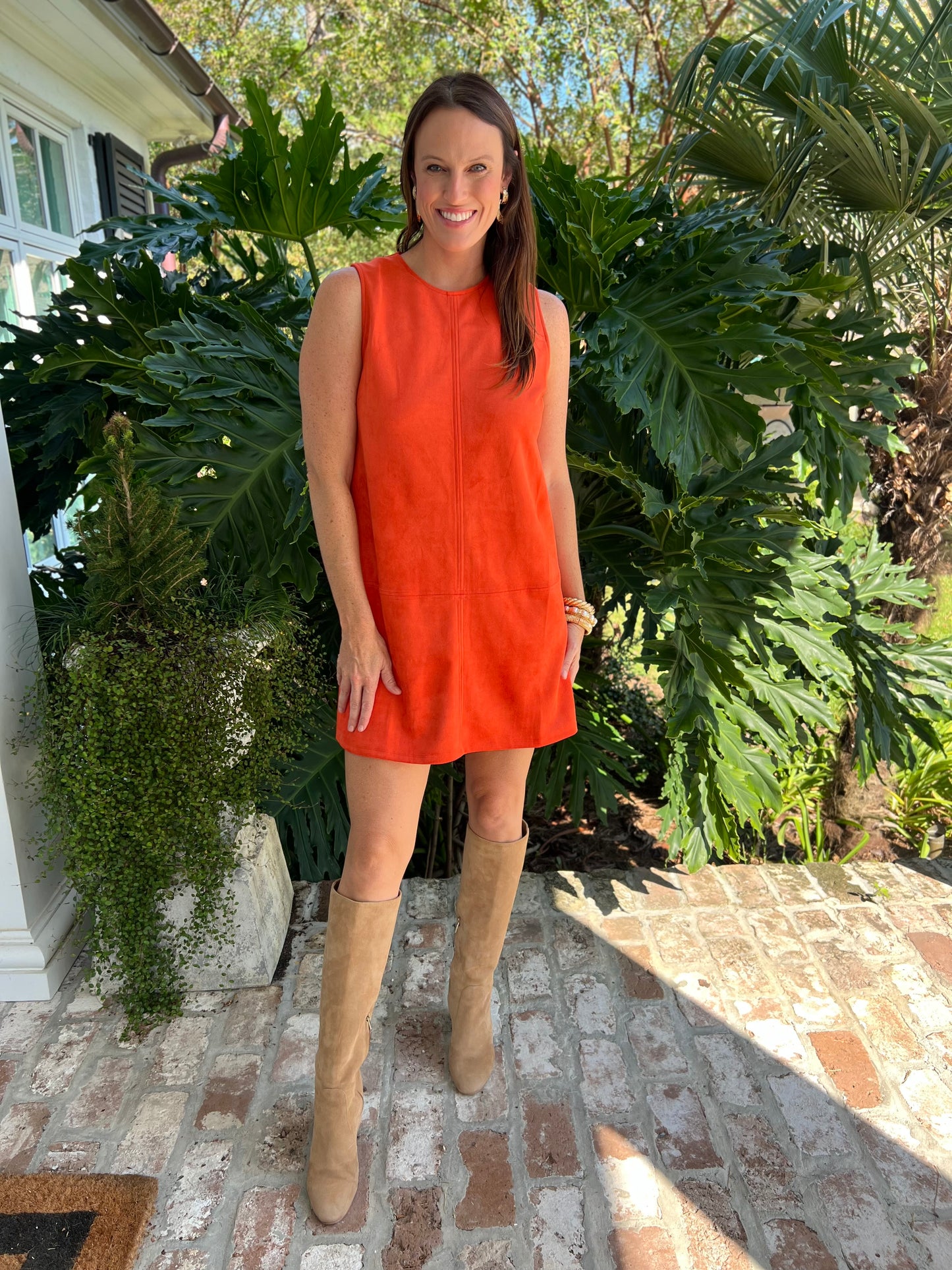 Pumpkin Season Suede Tank Dress