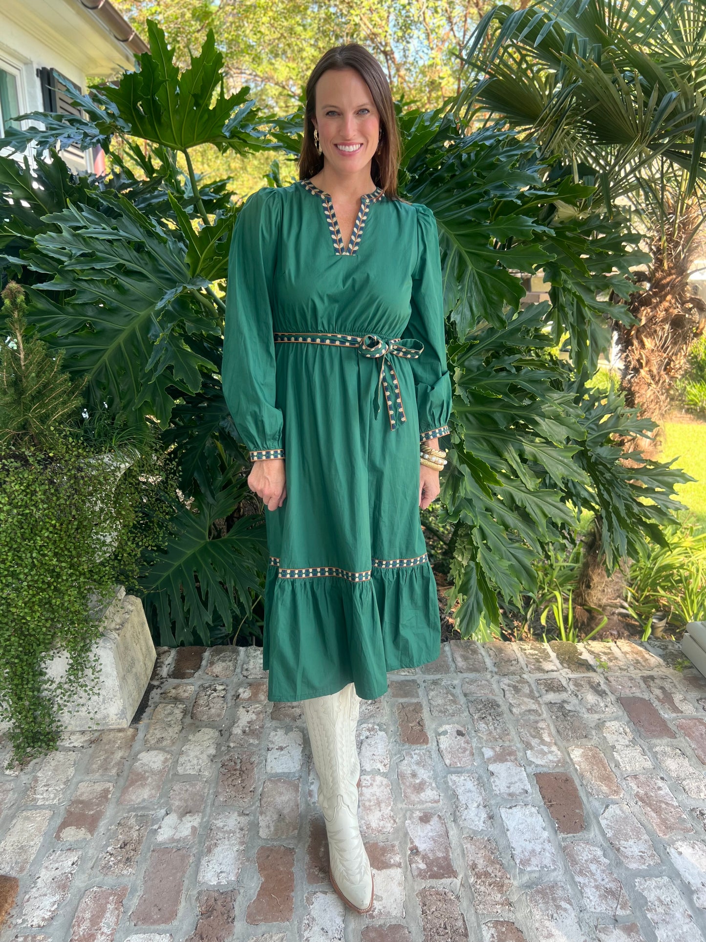 Countless Blessings Hunter Green Midi Dress