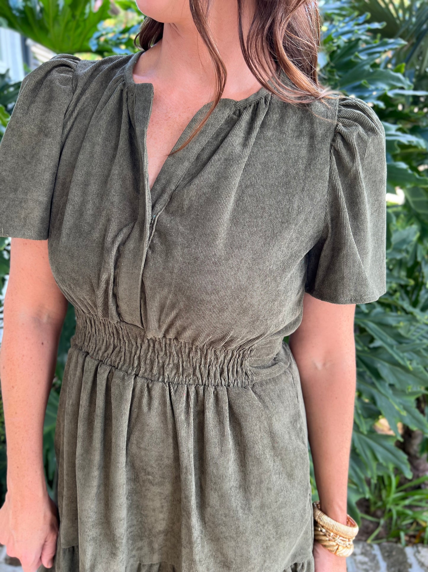 Before Sundown Sage Midi Dress