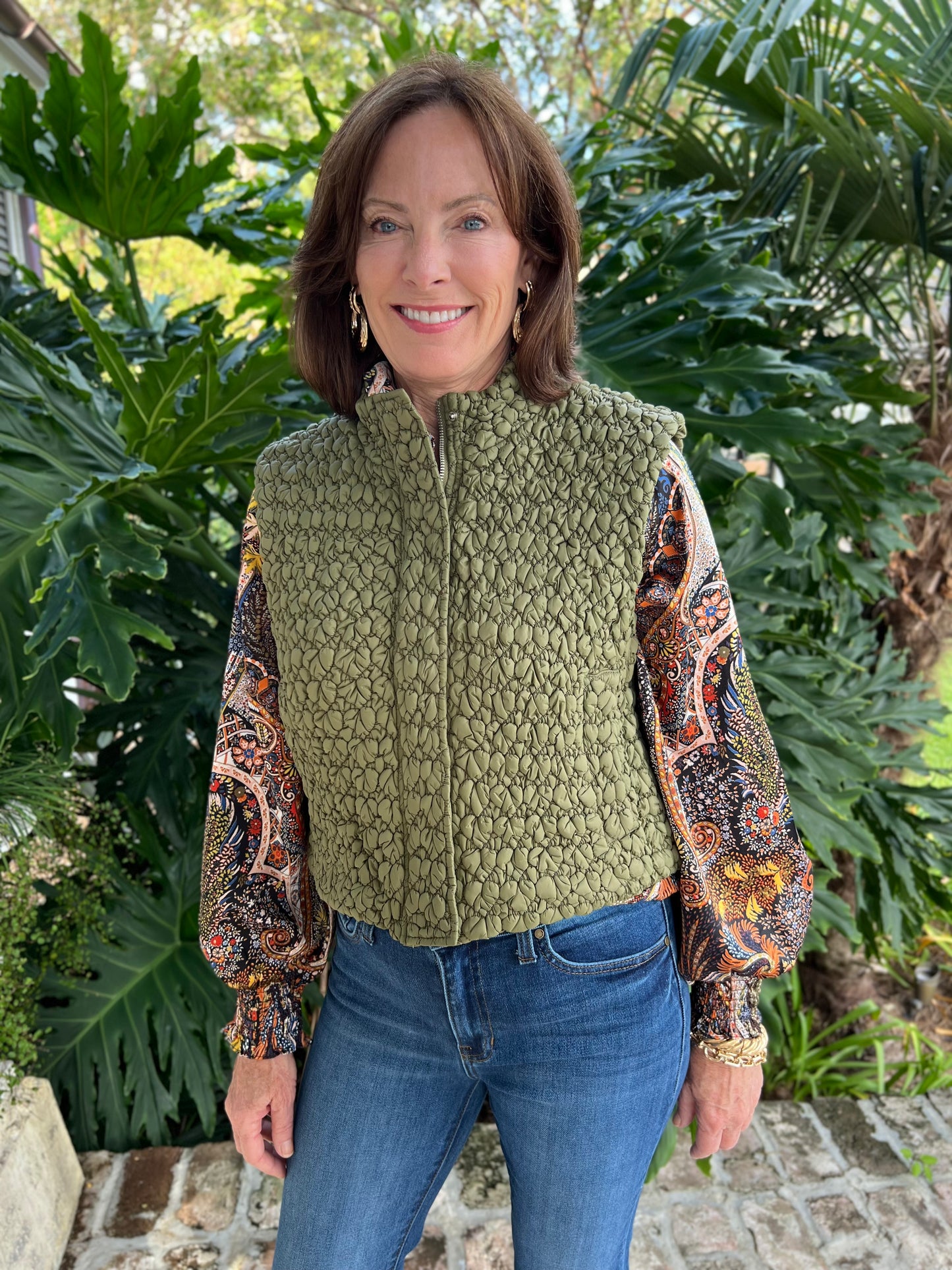 Big Dreamer Olive Quilted Vest