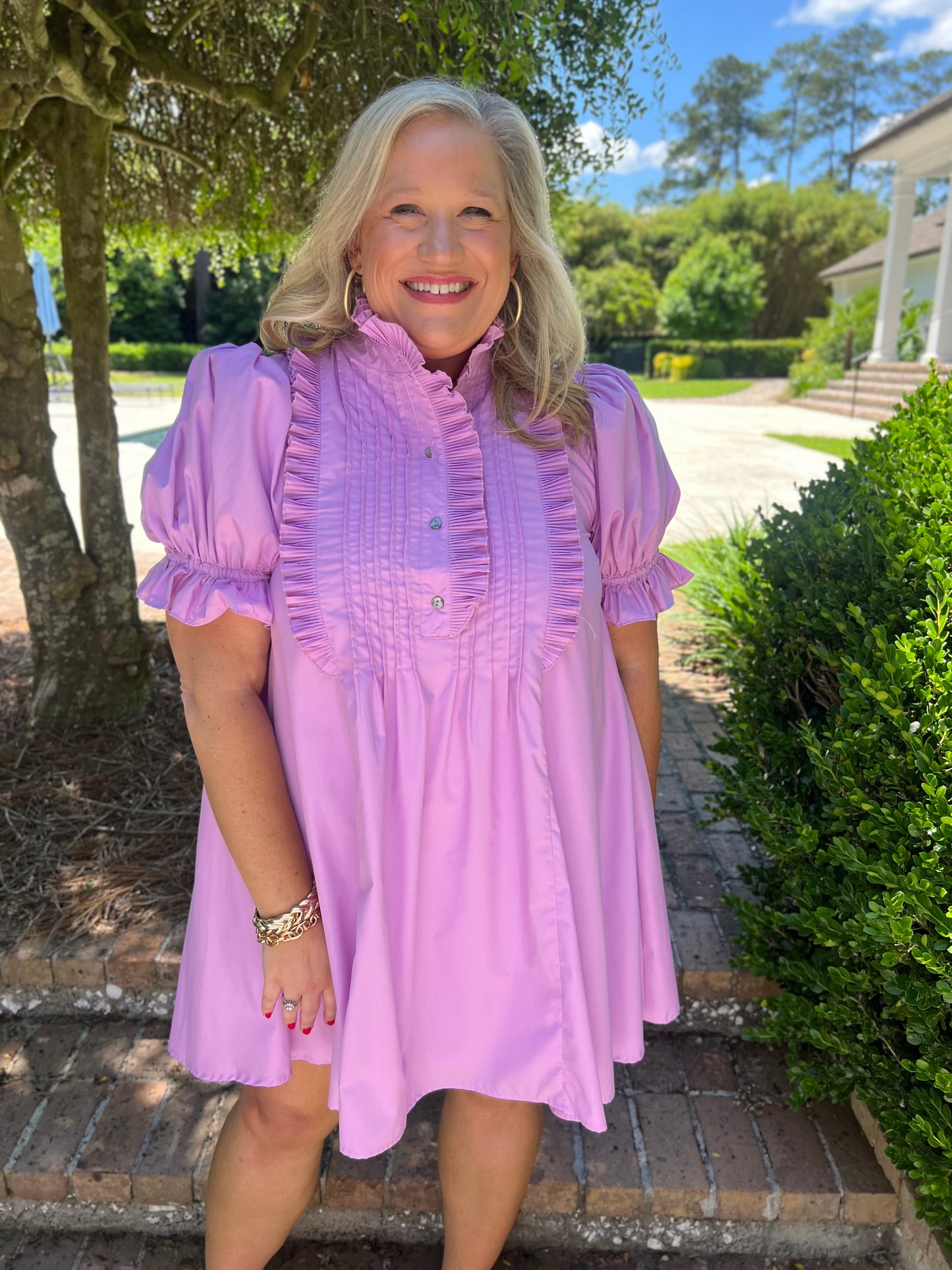 Linley Lilac Purple Short Sleeve Dress