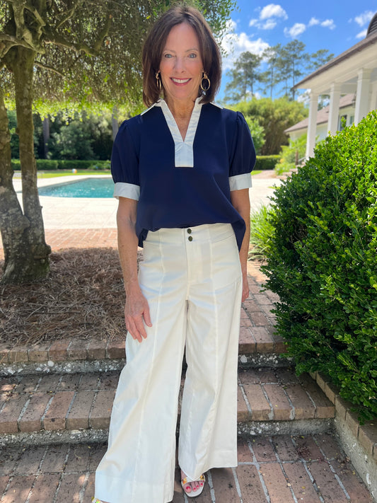 Eleanor White Stretch Pants