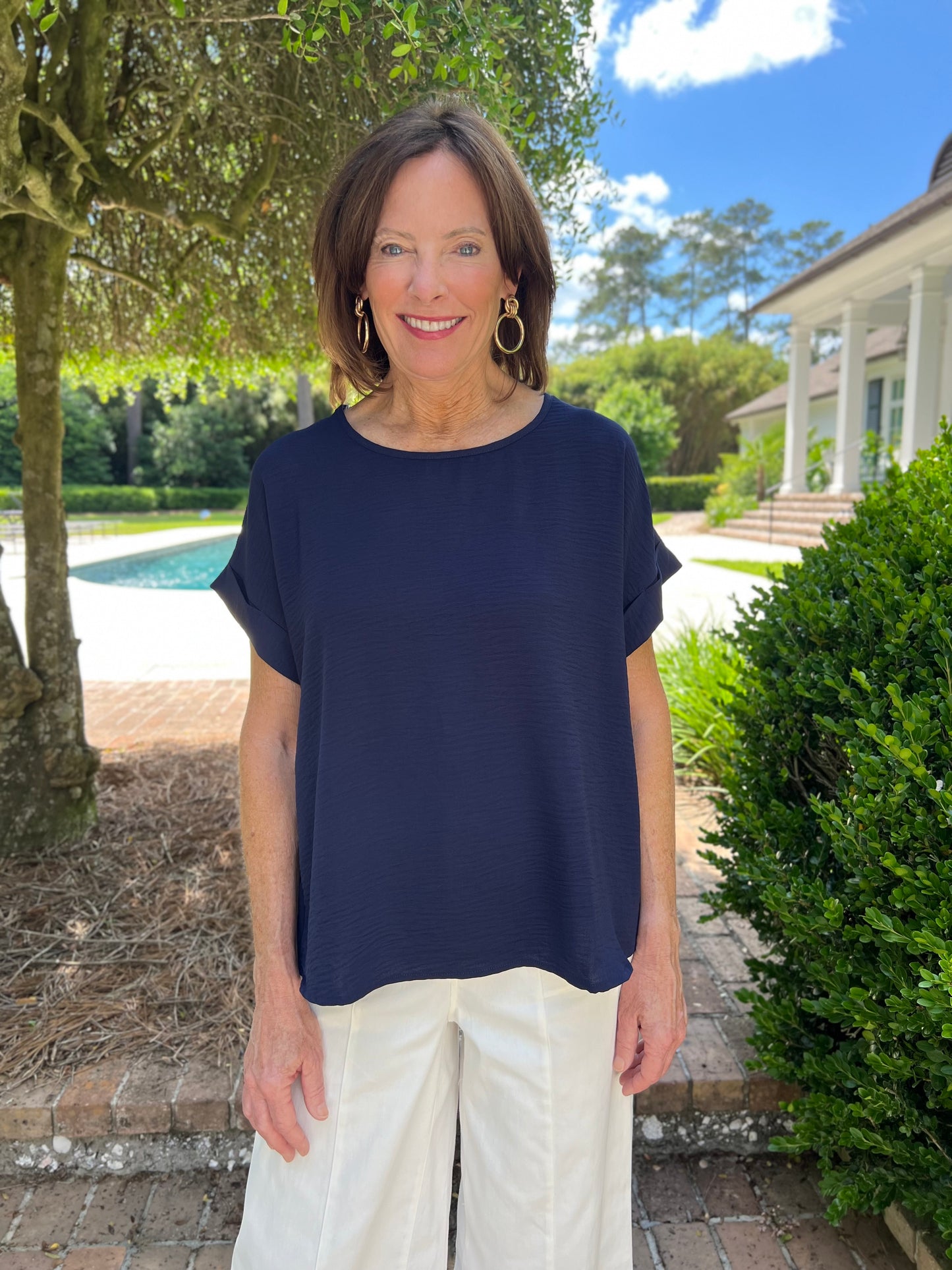 Winthrop Easy Top- Navy