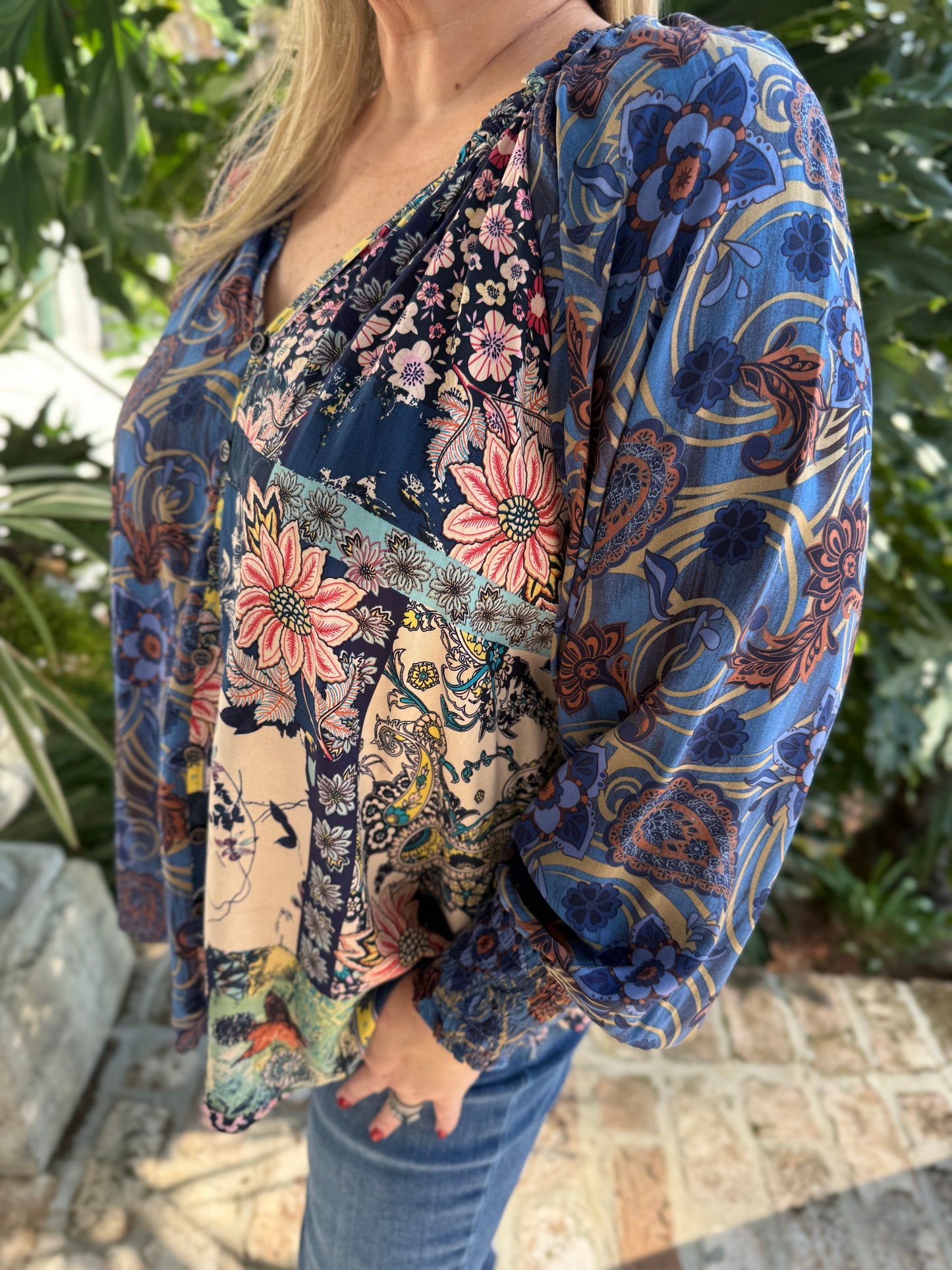 My Midnight Blues Multi Print Blouse