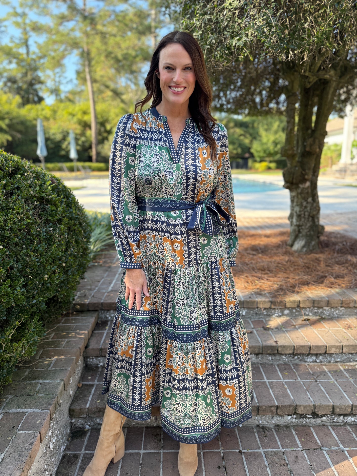 Attention Here Boho Printed Maxi Dress