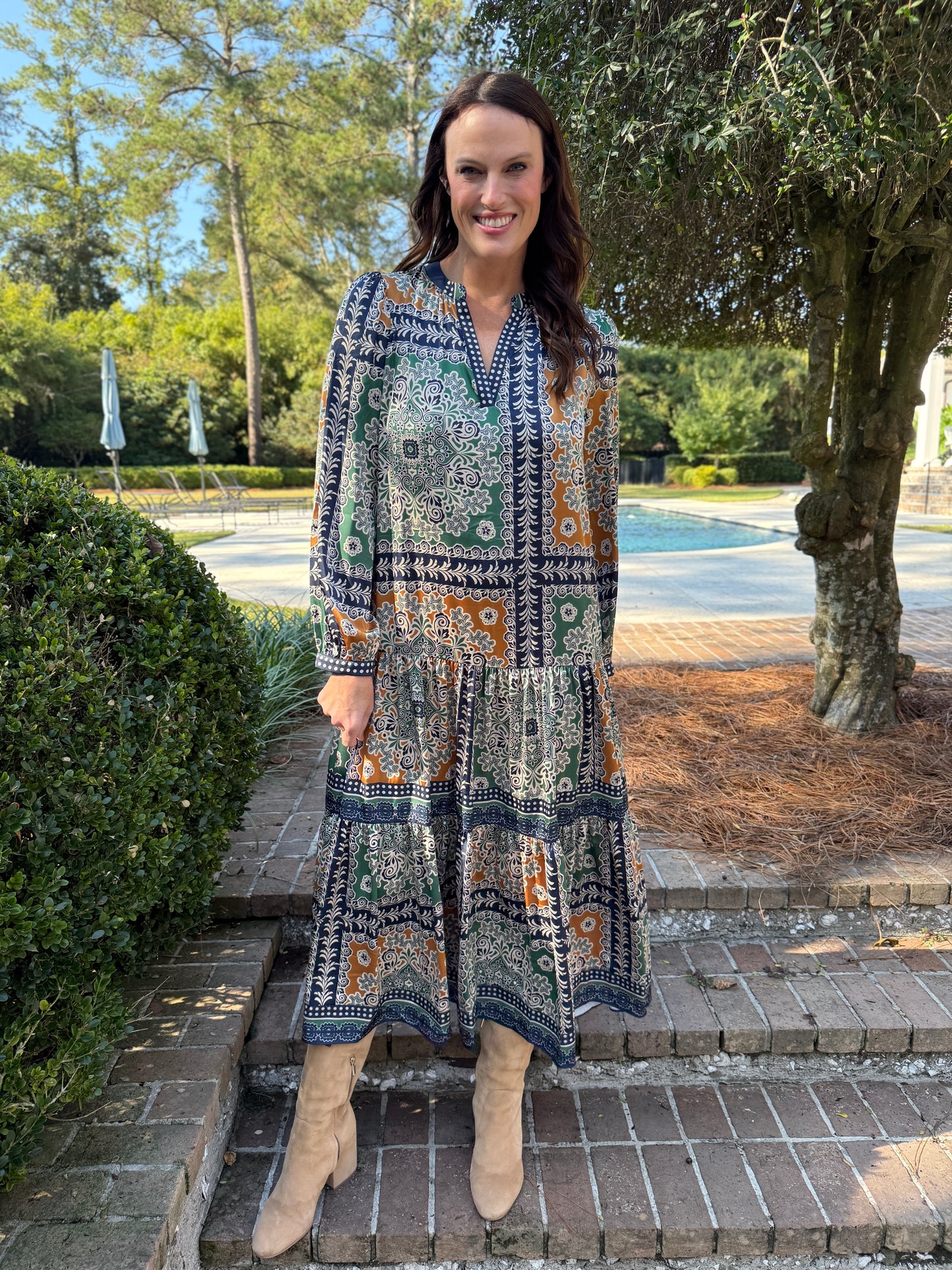 Attention Here Boho Printed Maxi Dress