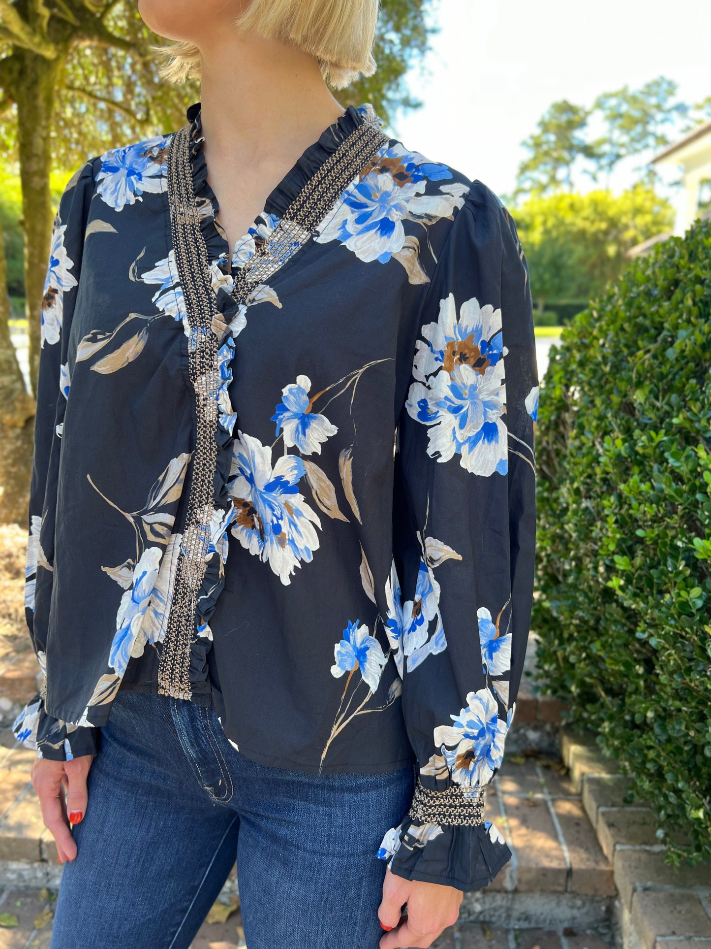 Good Behavior Floral Long Sleeve Top