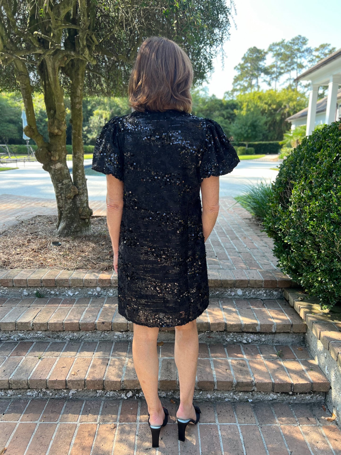 Shine On Me Black Sequin Mini Dress