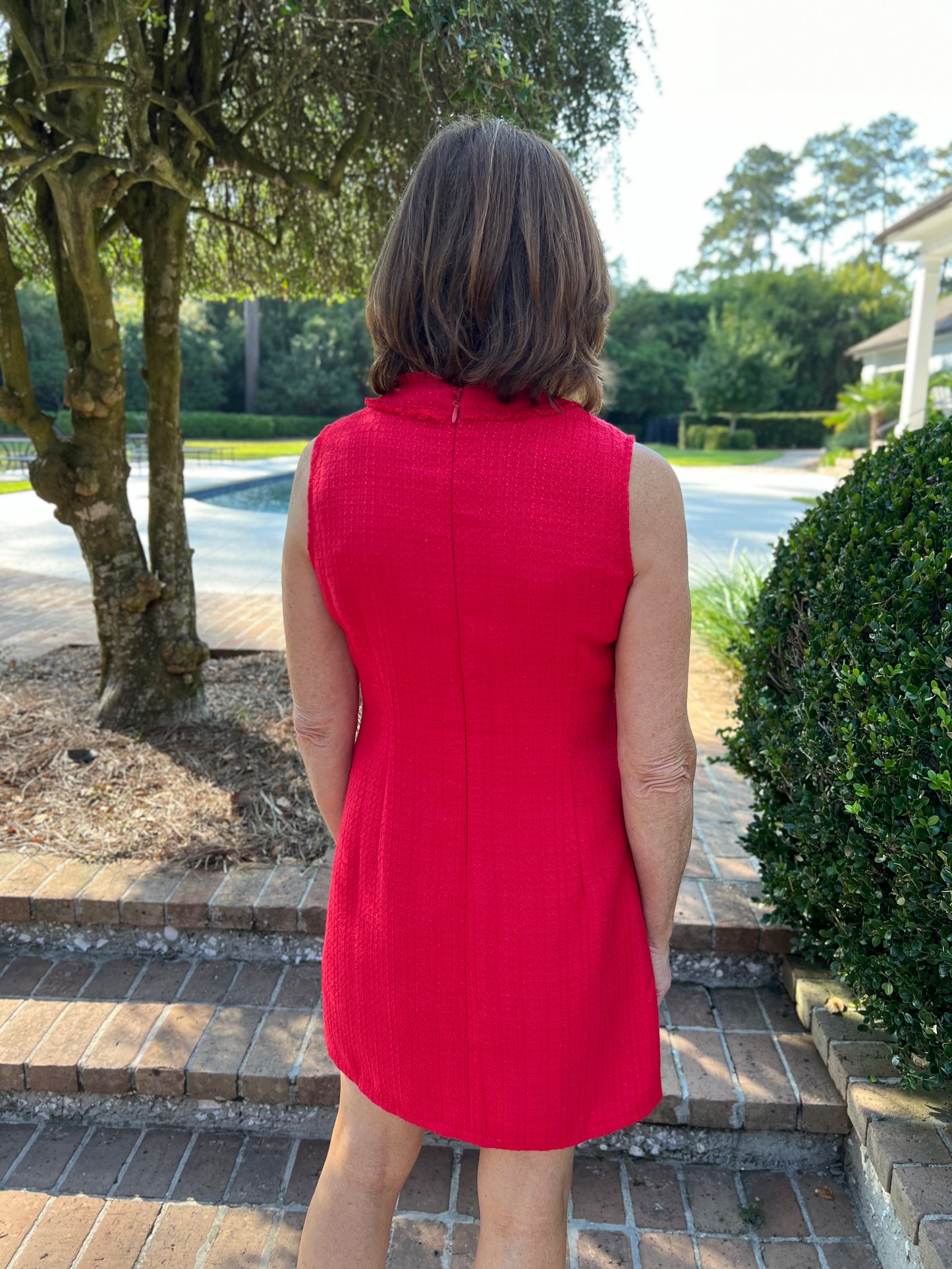 Until Forever Red Tweed Dress