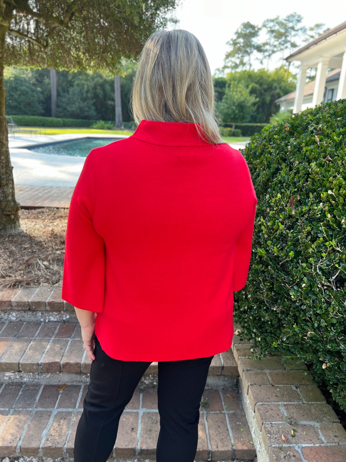 No Worries Red Pullover Sweater